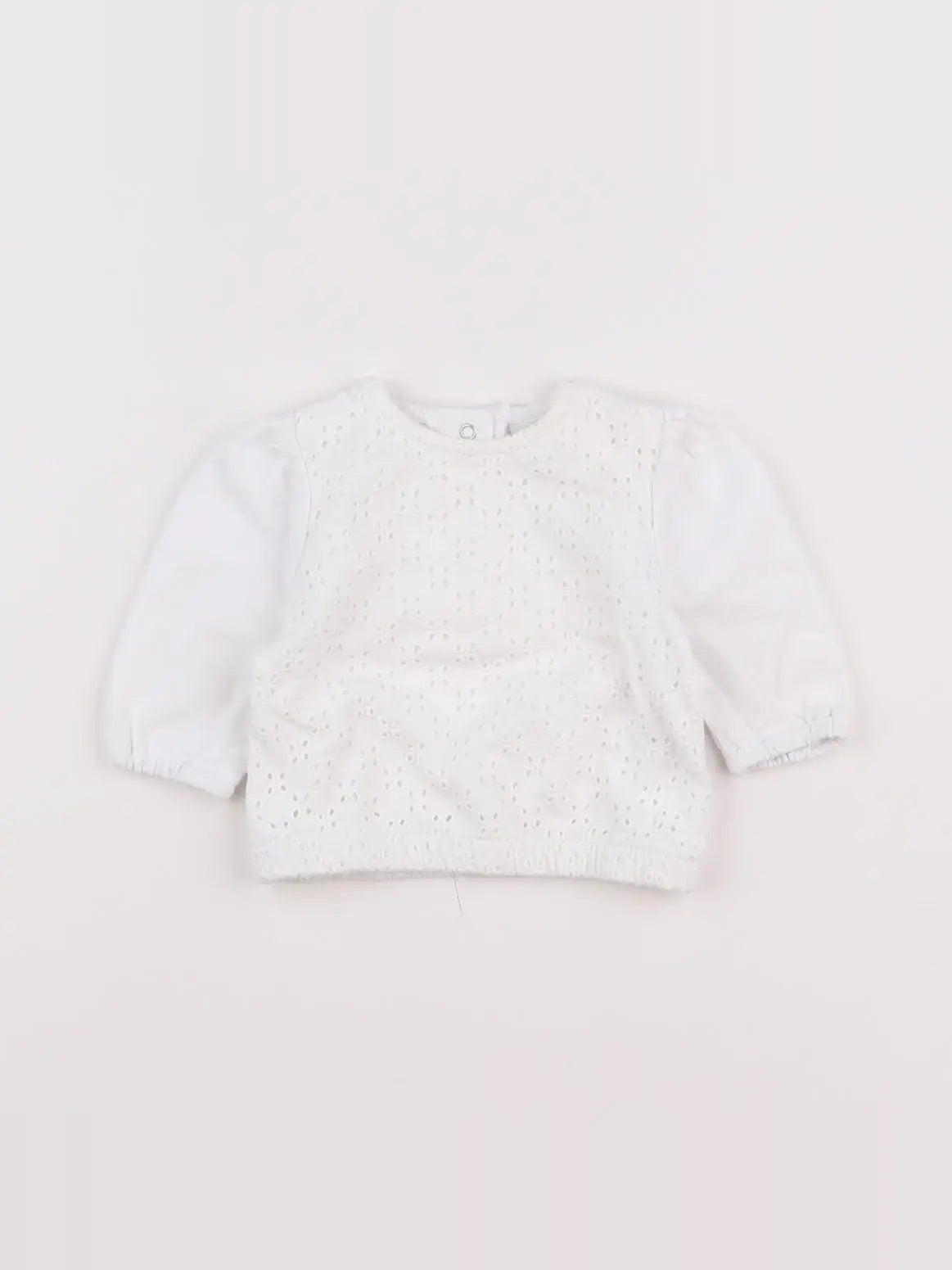 Vertbaudet - sweat blanc - 3 mois
