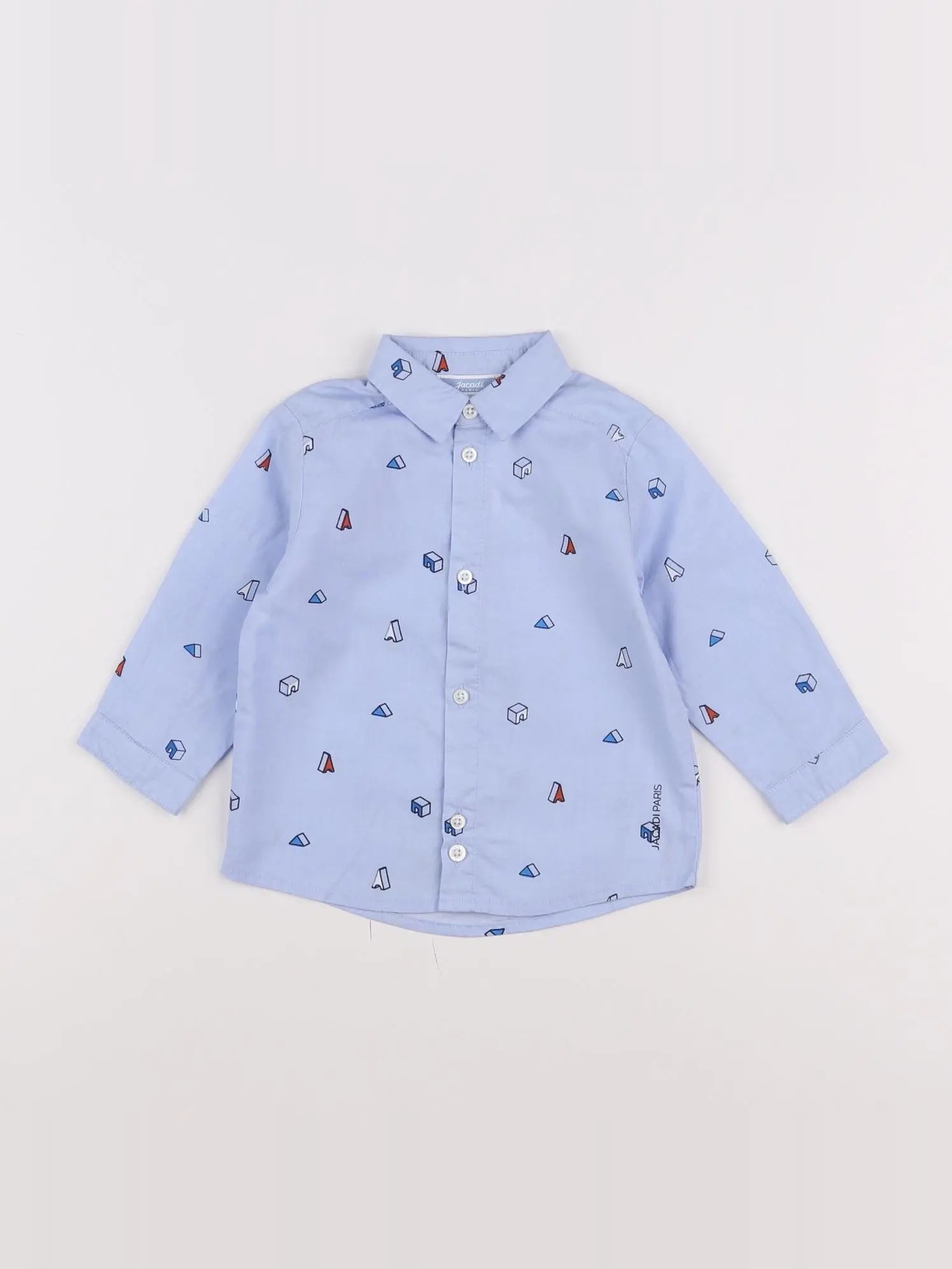 Jacadi - chemise bleu - 12 mois