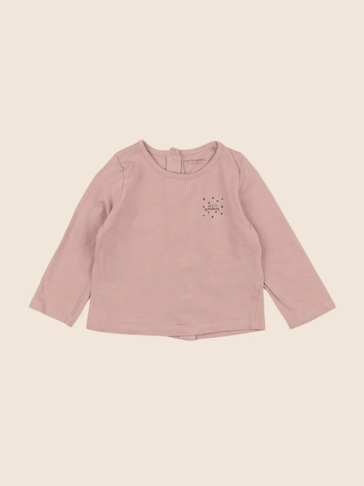 Vertbaudet - tee-shirt rose - 6 mois