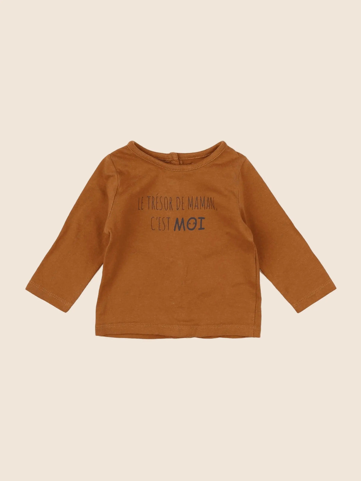 Vertbaudet - tee-shirt marron - 3 mois