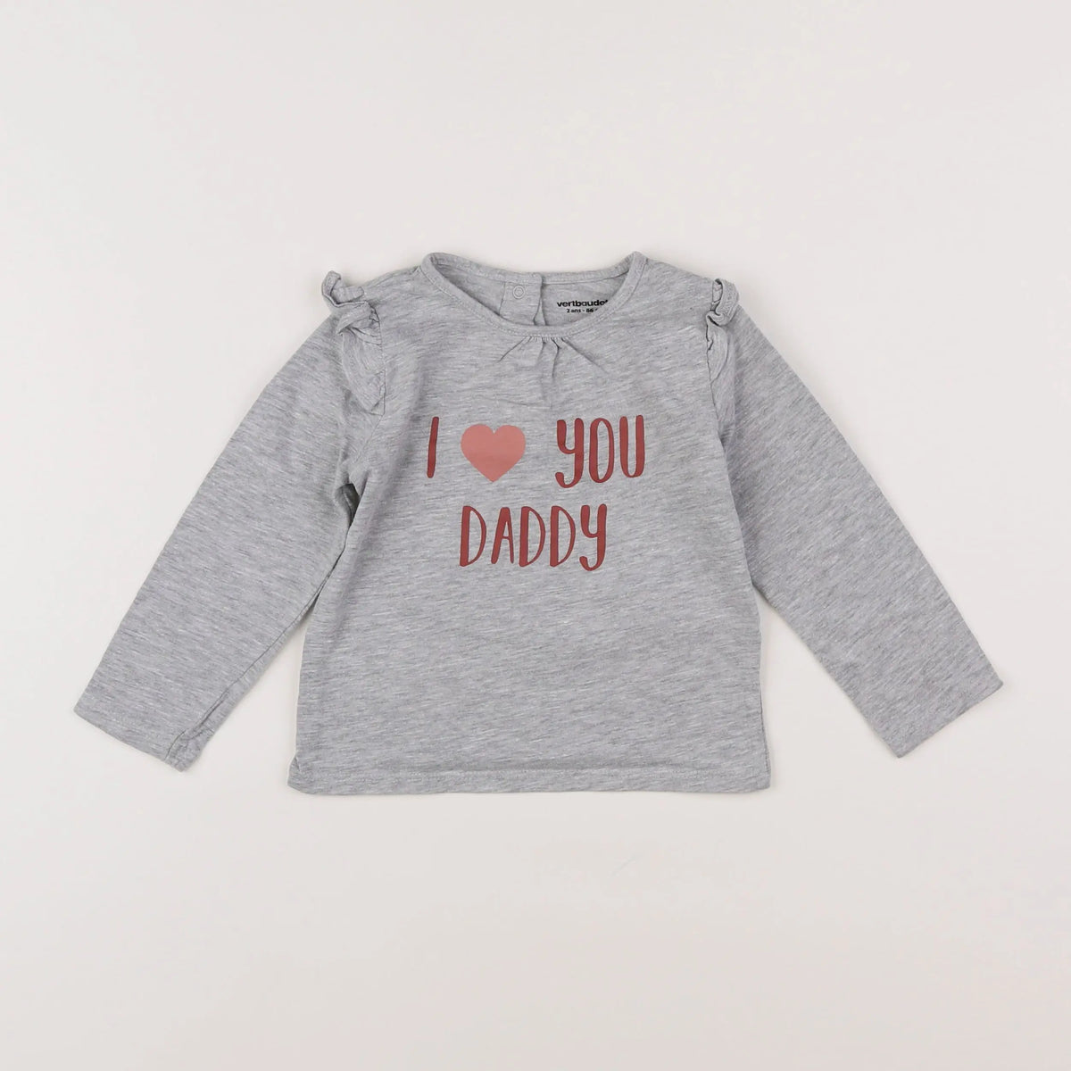 Vertbaudet - tee-shirt gris - 3 mois