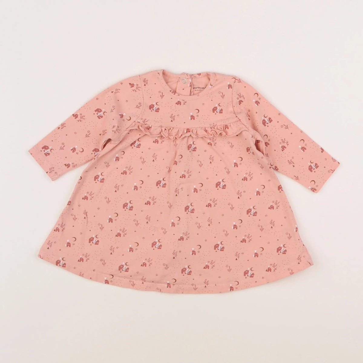 Vertbaudet - robe rose - 9 mois
