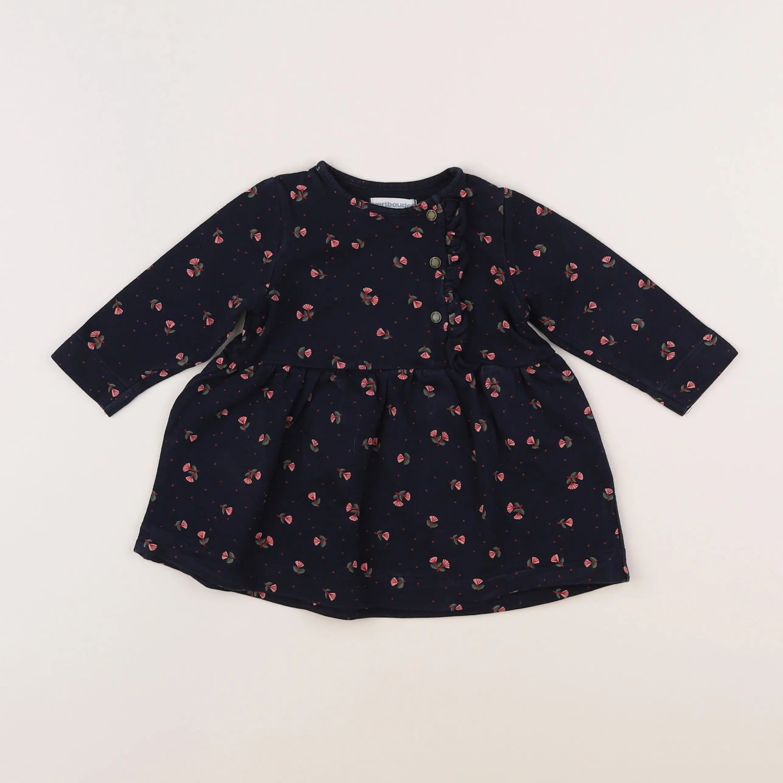 Vertbaudet - robe bleu - 9 mois