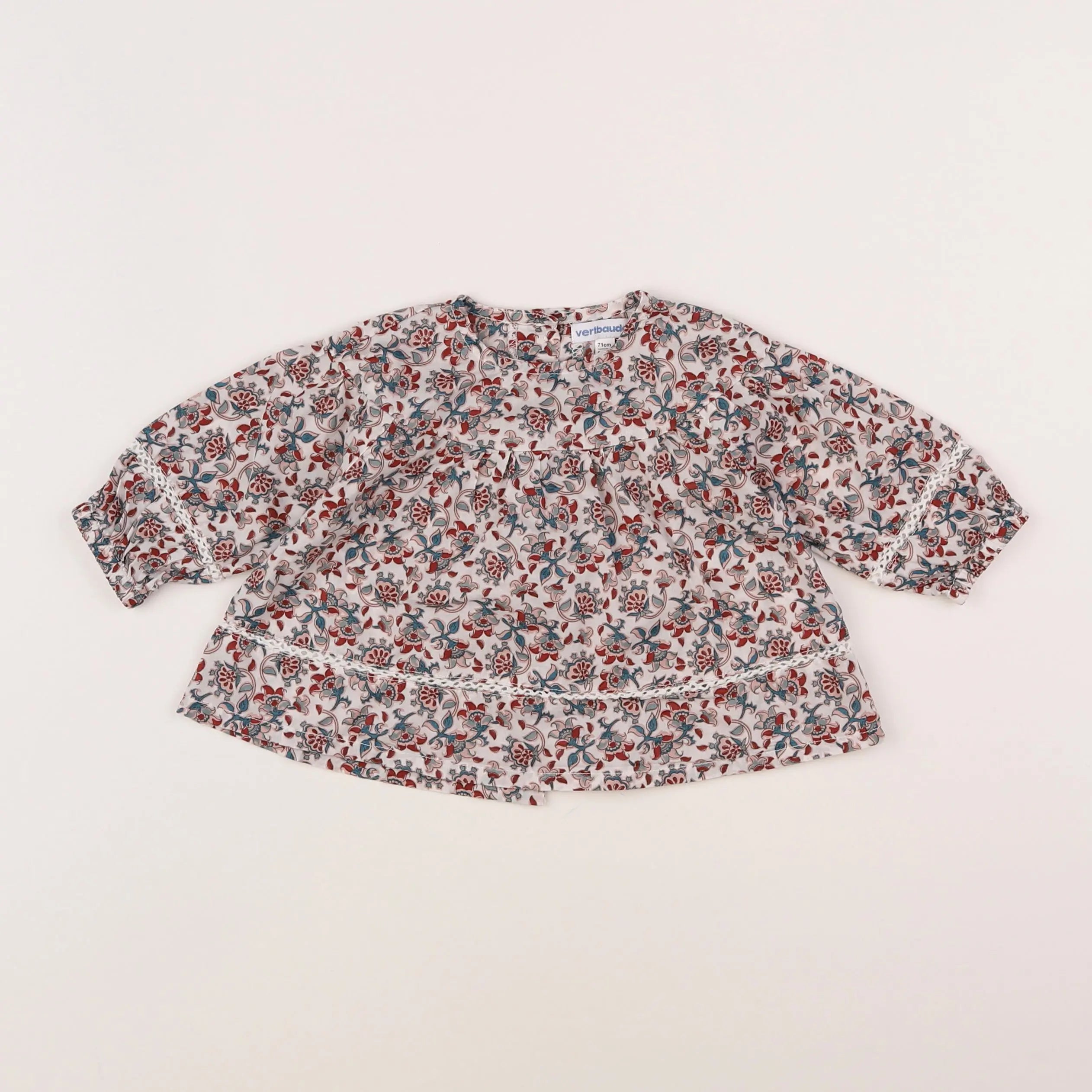 Vertbaudet - blouse rose - 9 mois