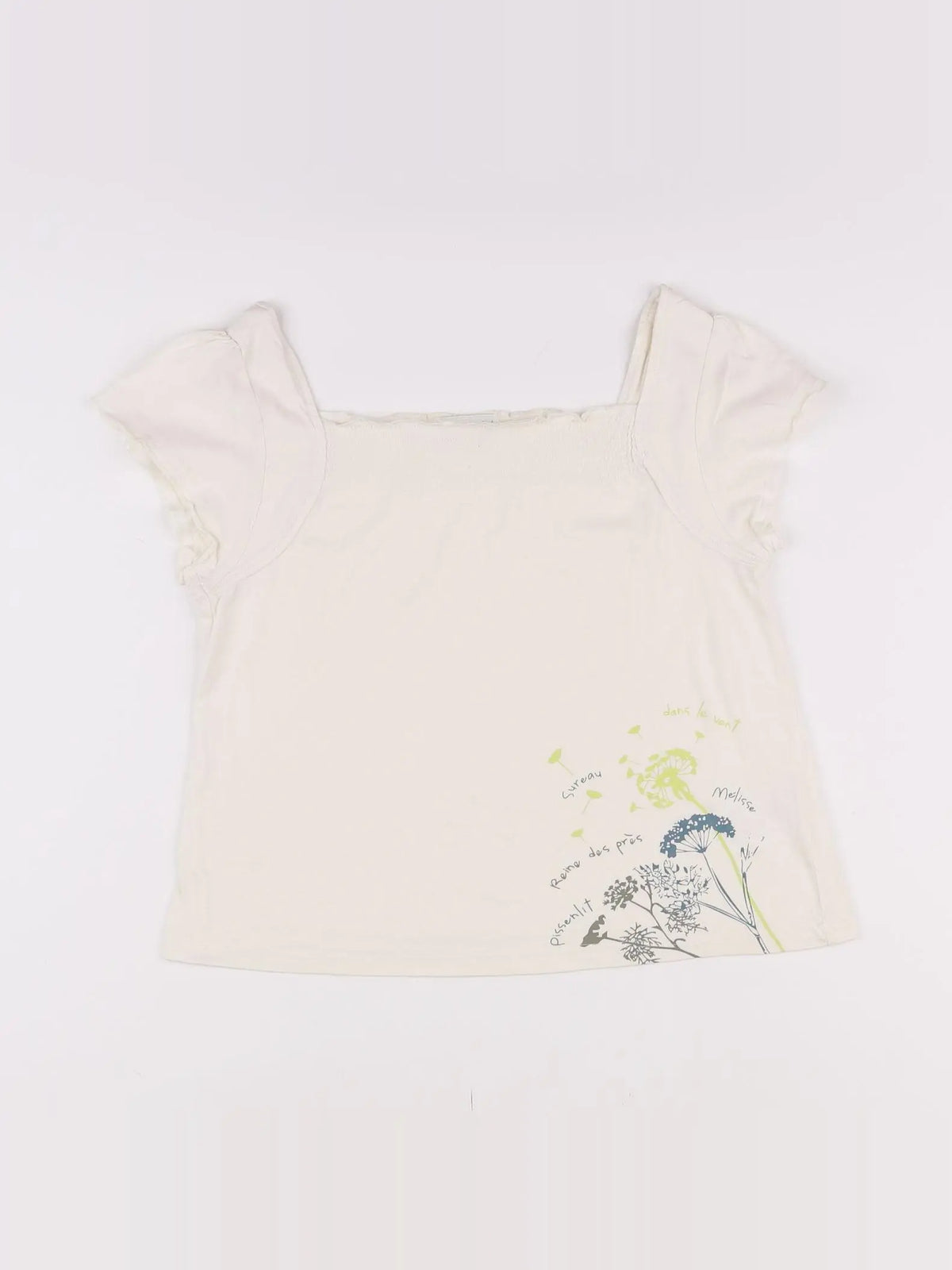Vertbaudet - tee-shirt blanc - 8 ans