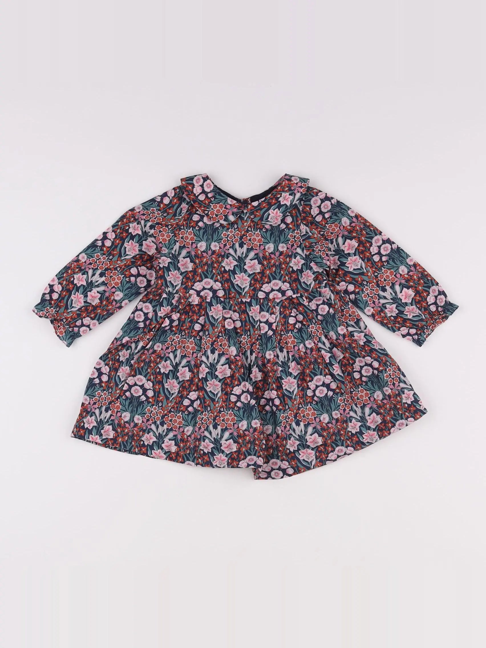 Jacadi - robe liberty multicolore - 12 mois