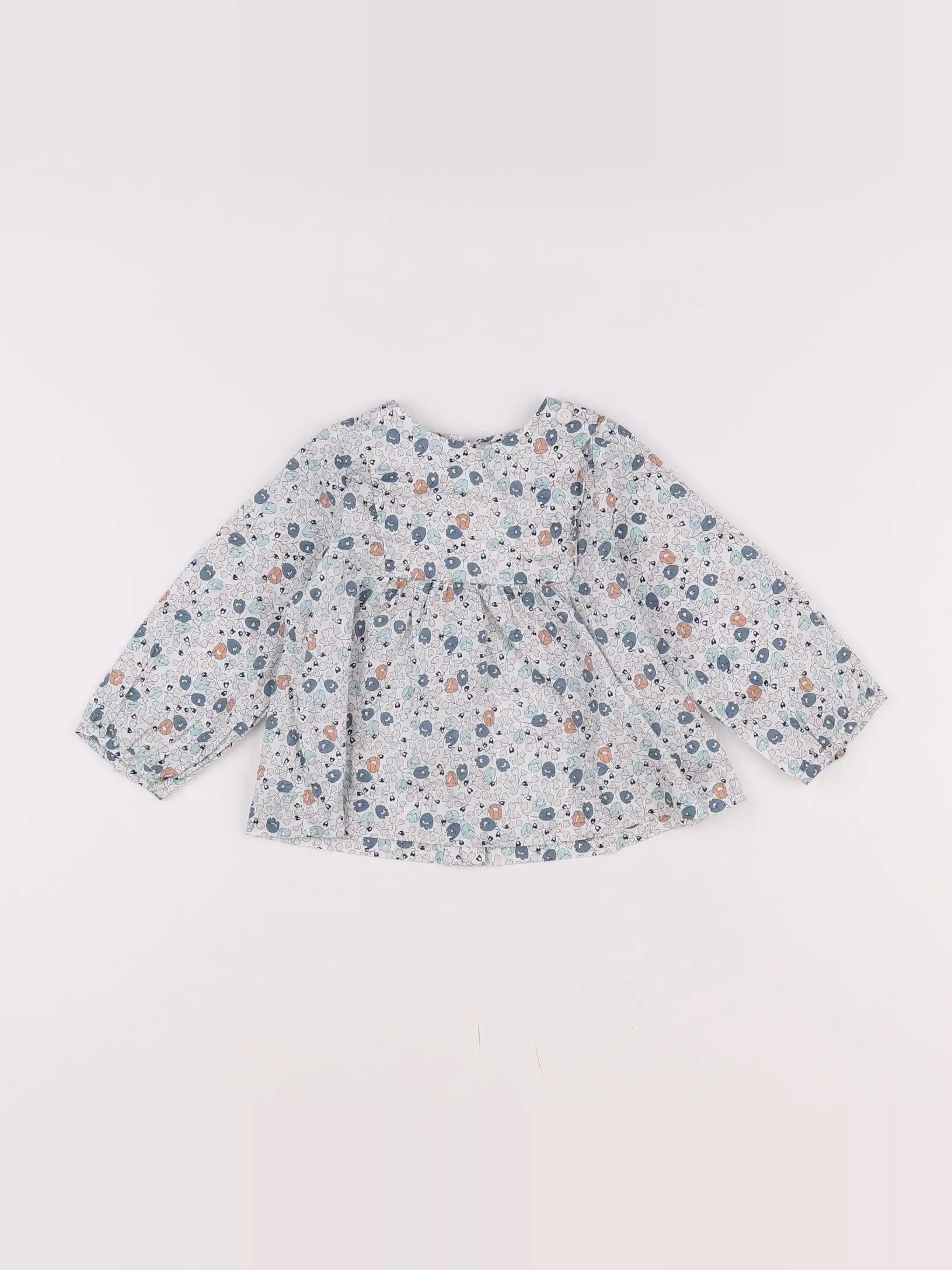 Jacadi - blouse liberty bleu - 12 mois