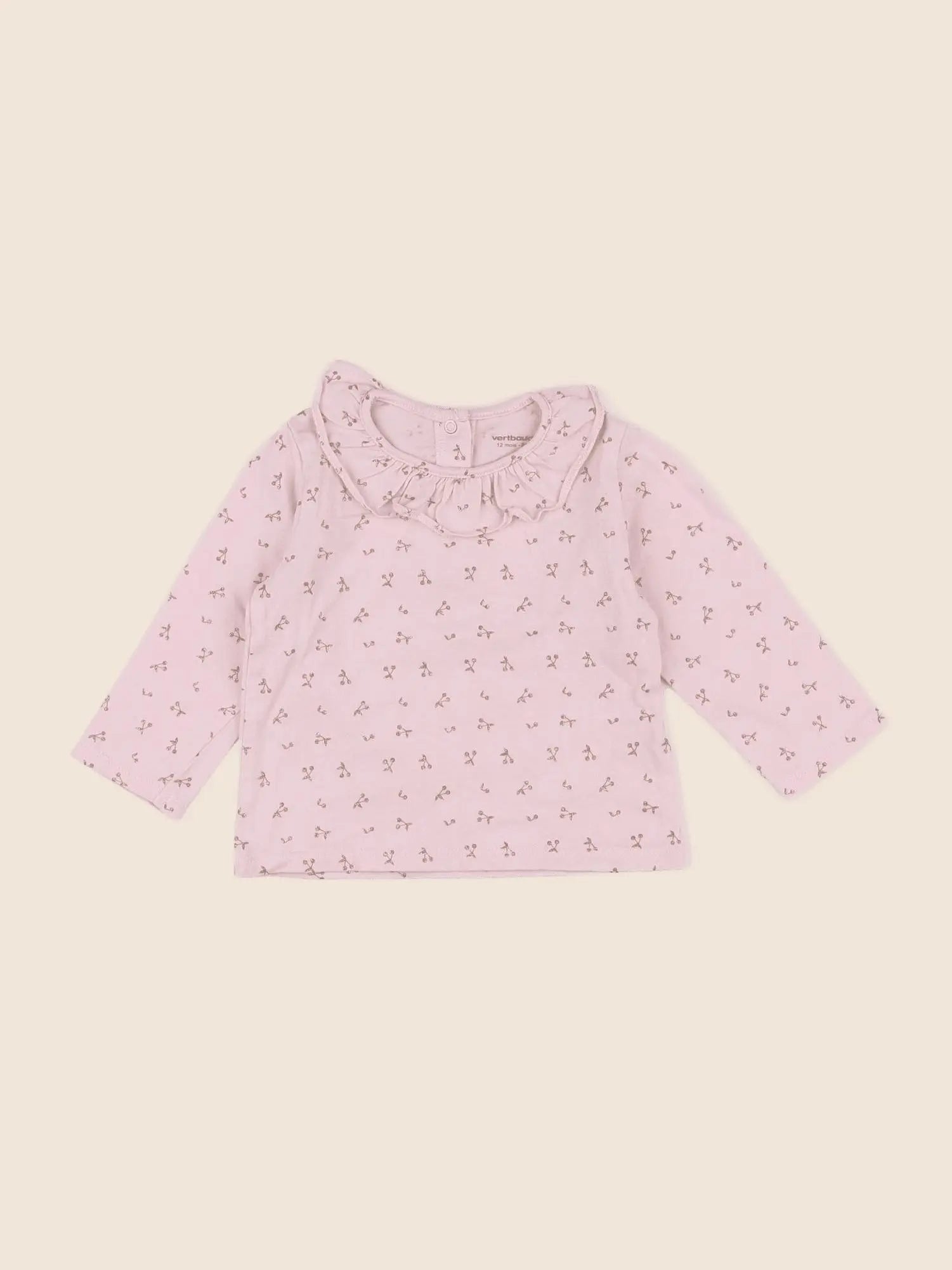 Vertbaudet - tee-shirt rose - 12 mois