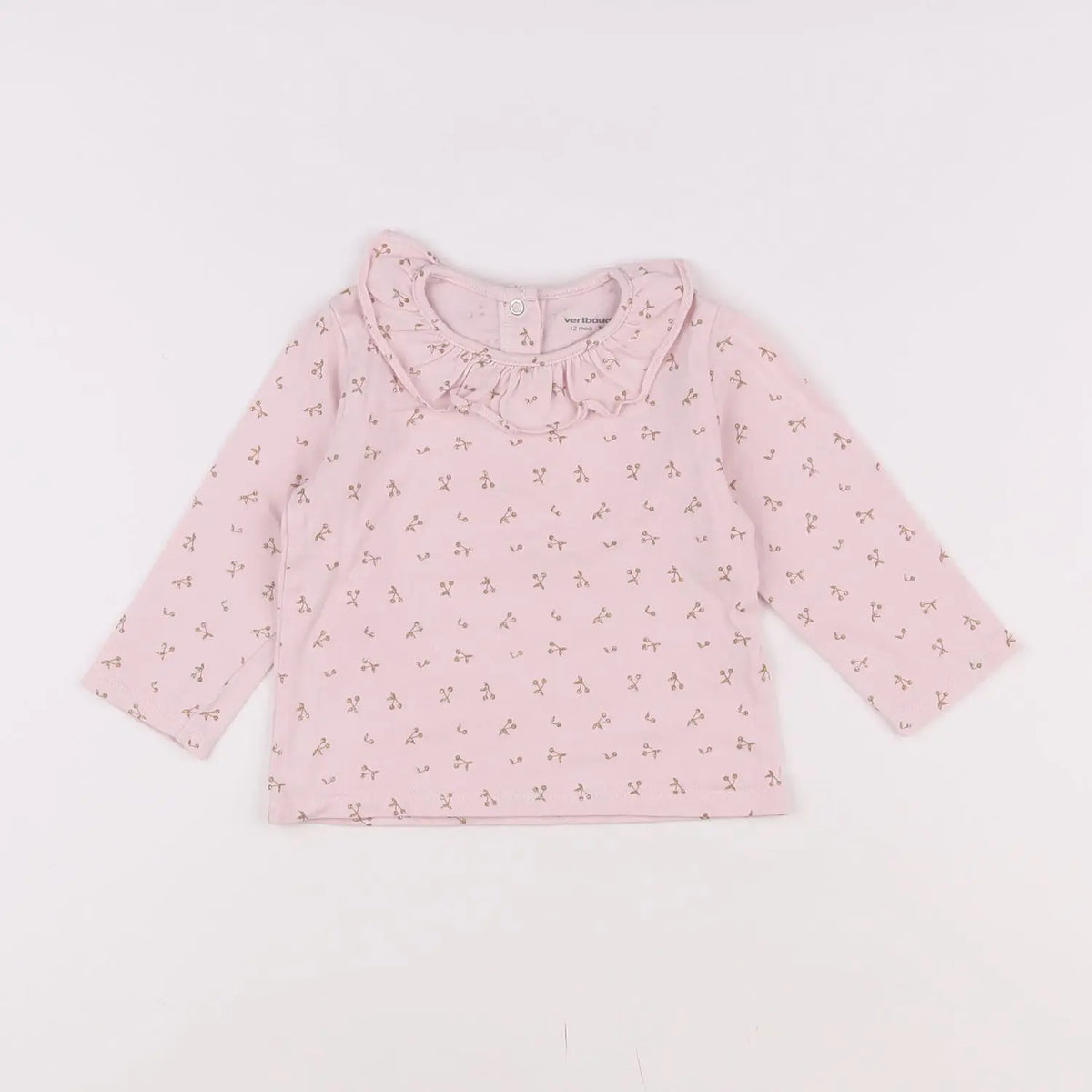 Vertbaudet - tee-shirt rose - 12 mois