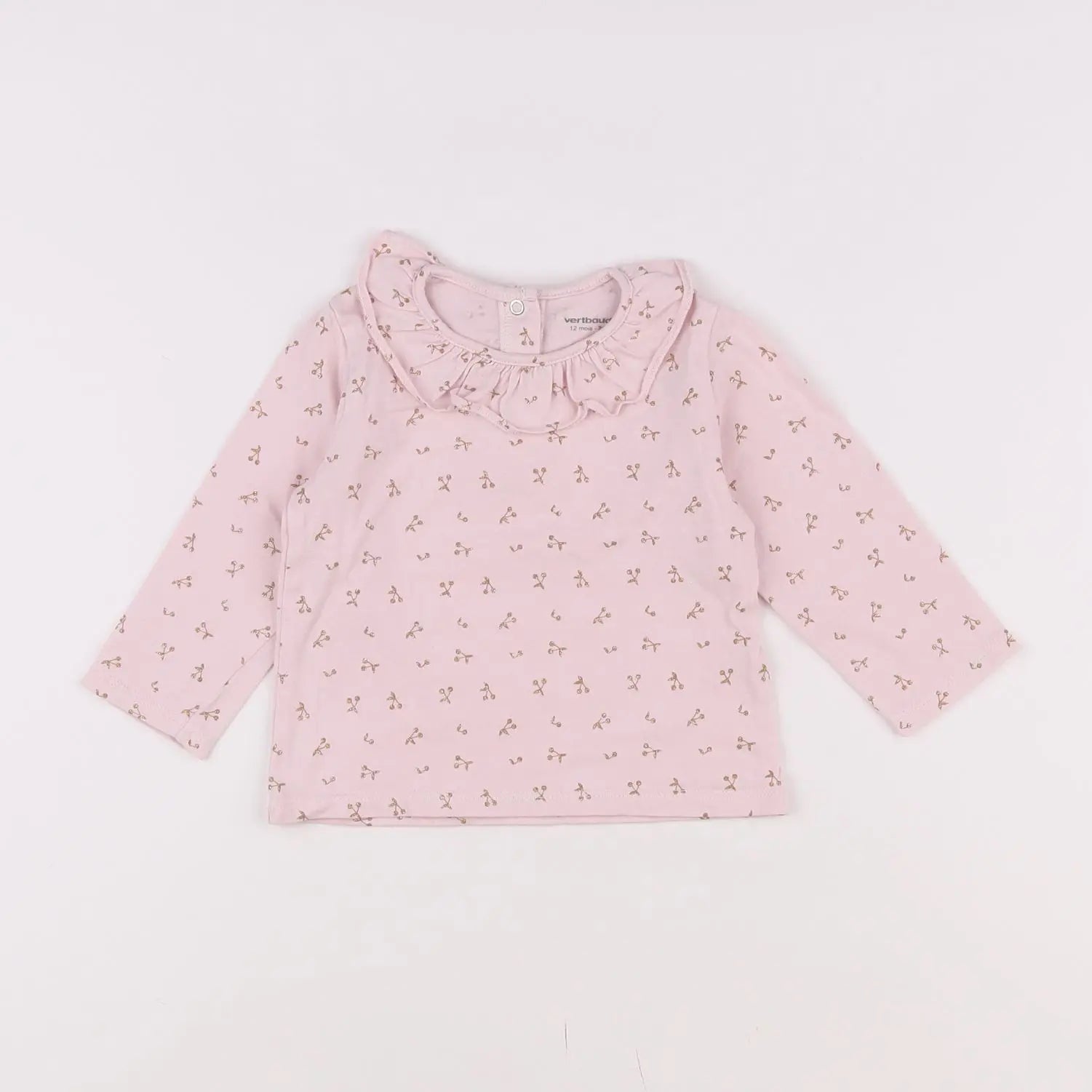 Vertbaudet - tee-shirt rose - 12 mois