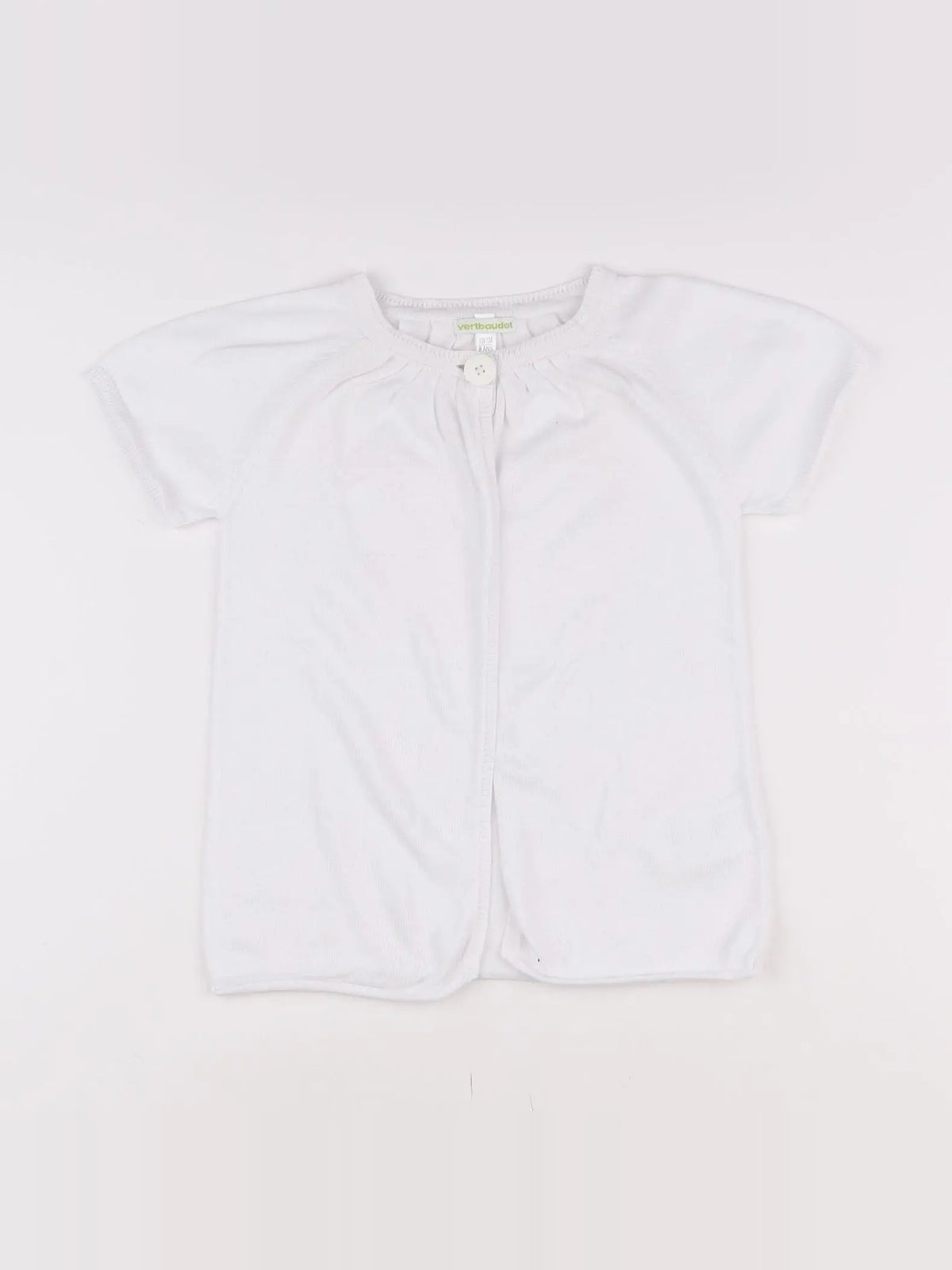 Vertbaudet - gilet blanc - 8 ans
