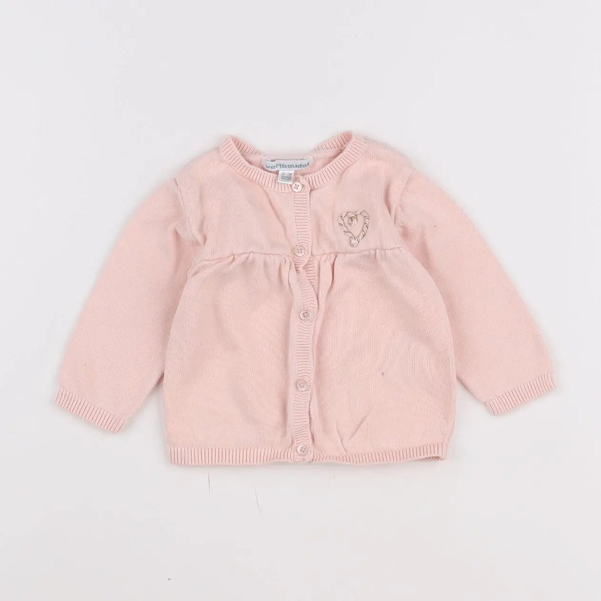Vertbaudet - gilet rose - 6 mois