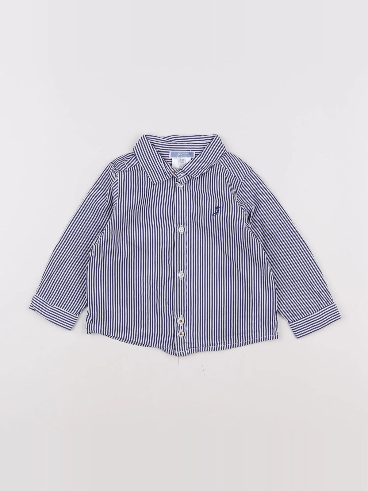 Jacadi - chemise bleu, blanc - 12 mois