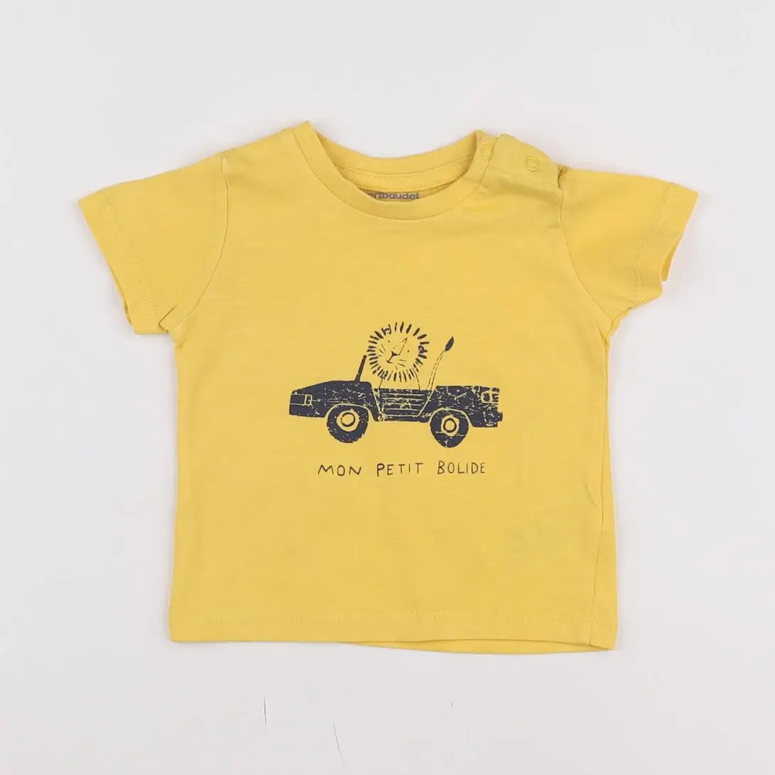 Vertbaudet - tee-shirt jaune - 3 mois