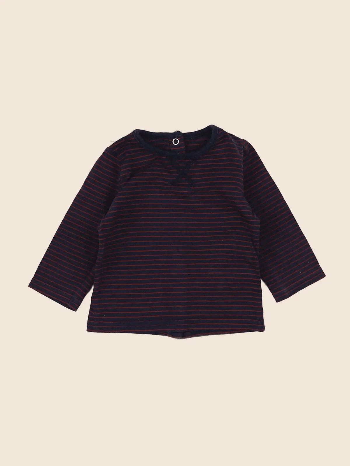 Vertbaudet - tee-shirt bleu, rouge - 3 mois