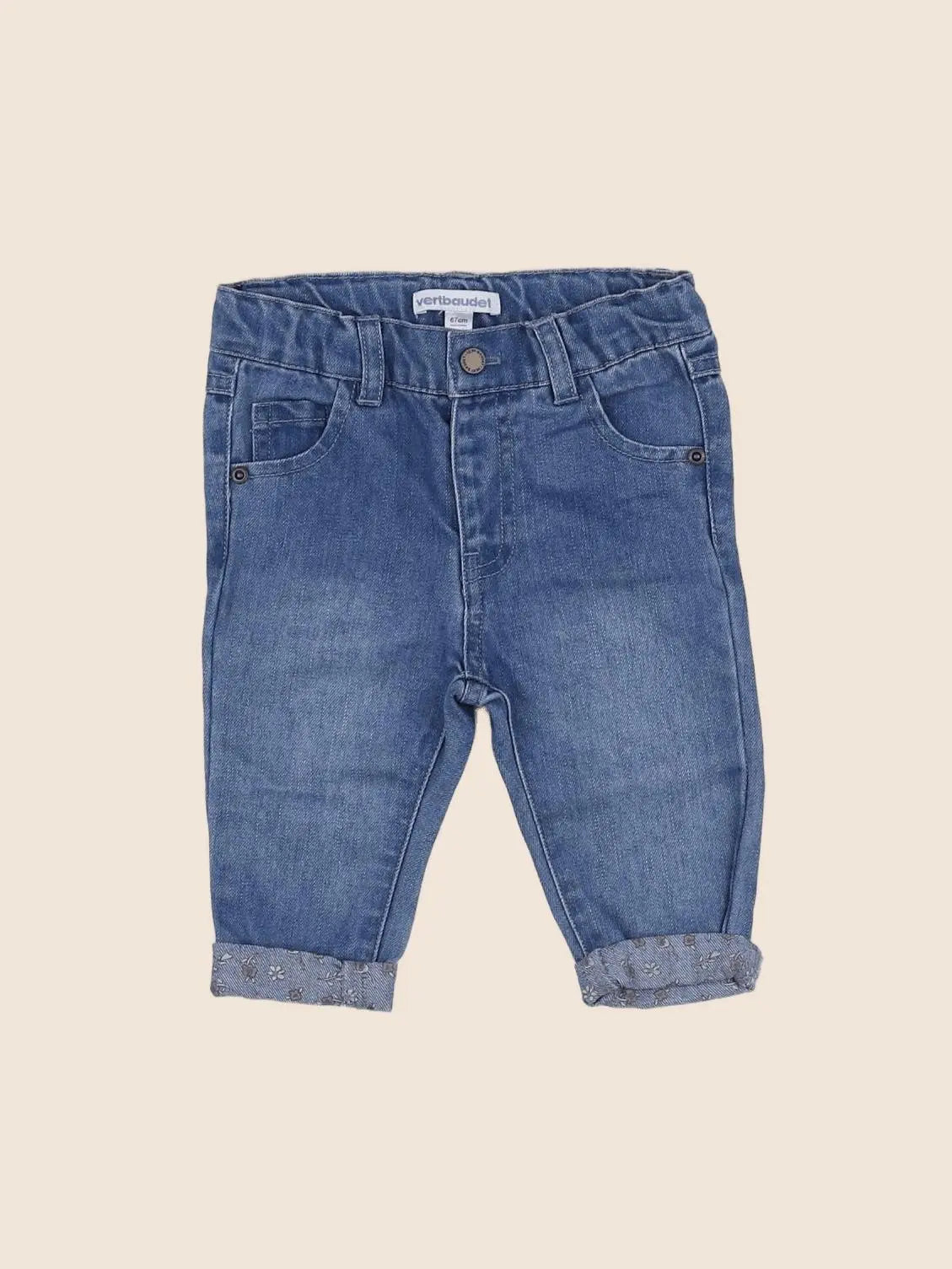 Vertbaudet - jean bleu - 6 mois