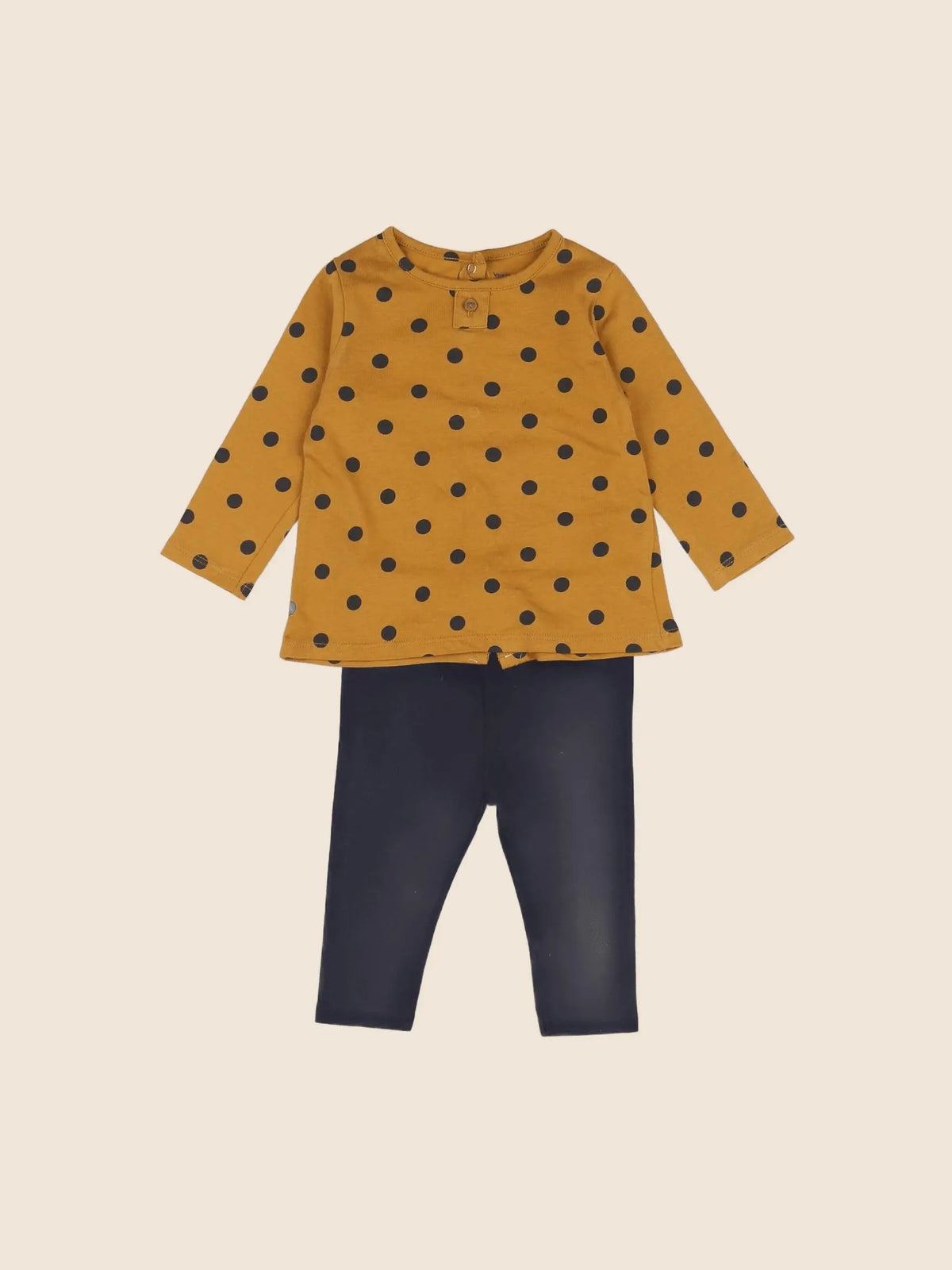 Vertbaudet - ensemble jaune - 6 mois