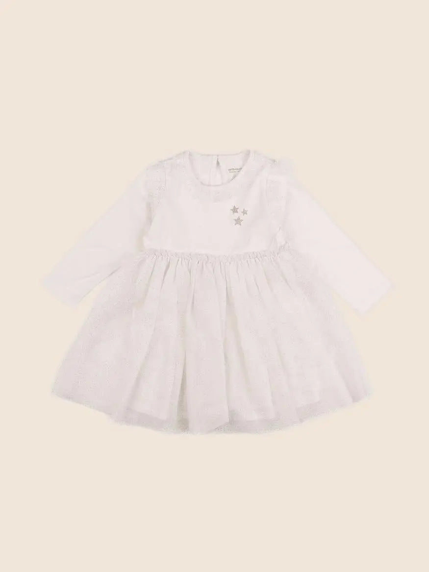 Vertbaudet - robe beige - 18 mois