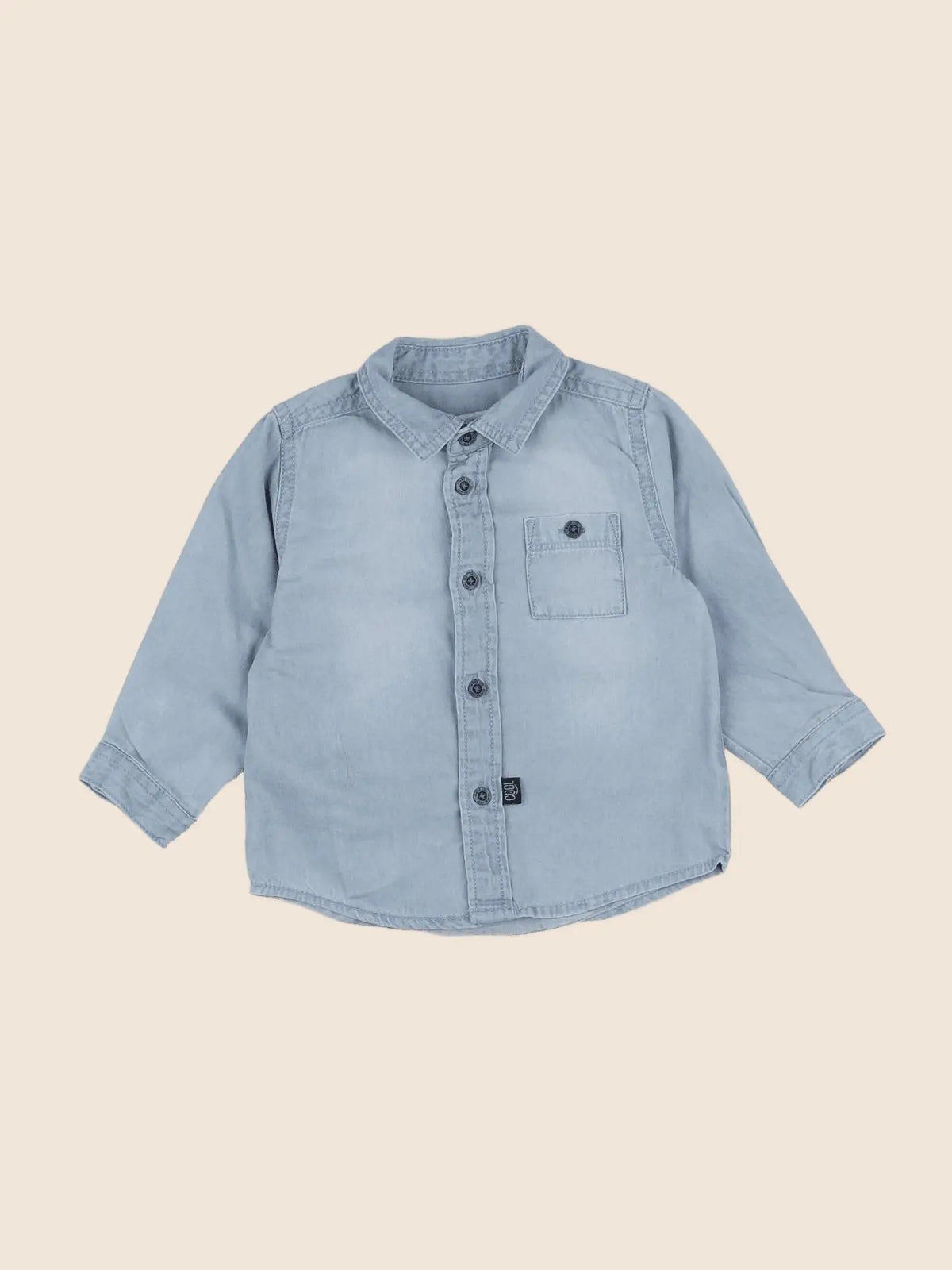Vertbaudet - chemise bleu - 12 mois