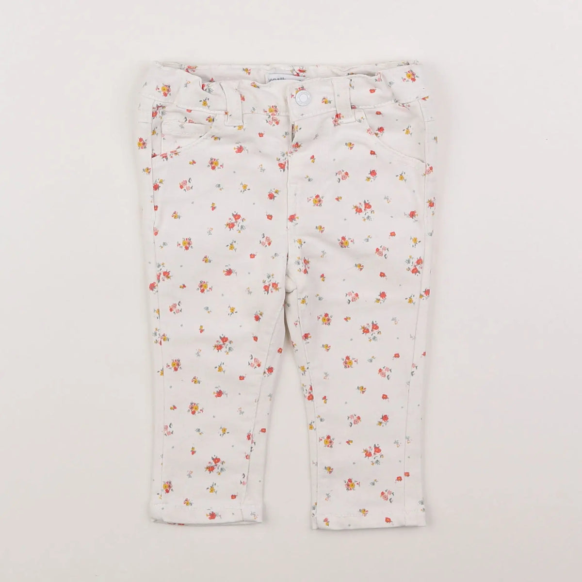 Vertbaudet - pantalon blanc - 9 mois