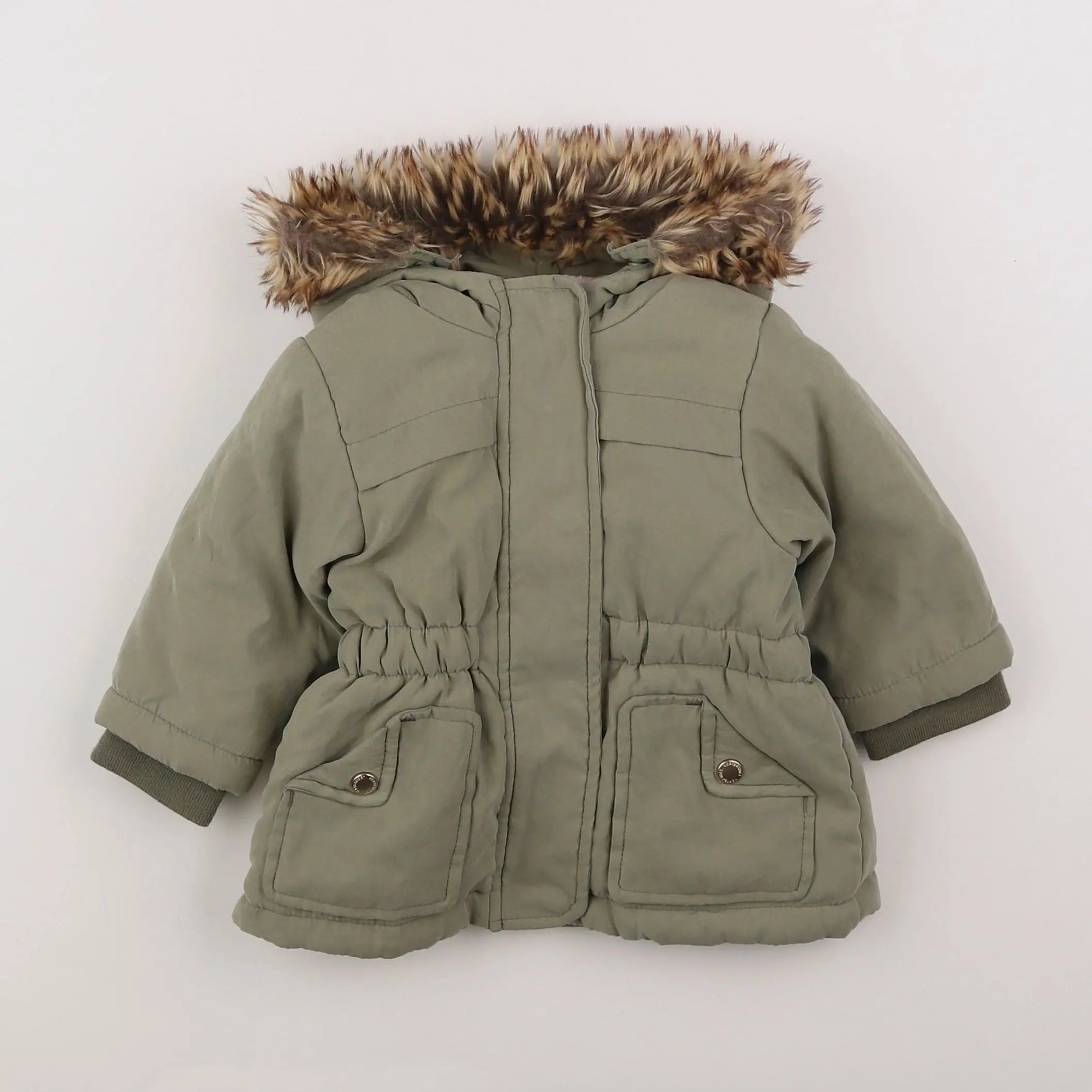 Vertbaudet - manteau vert - 6 mois