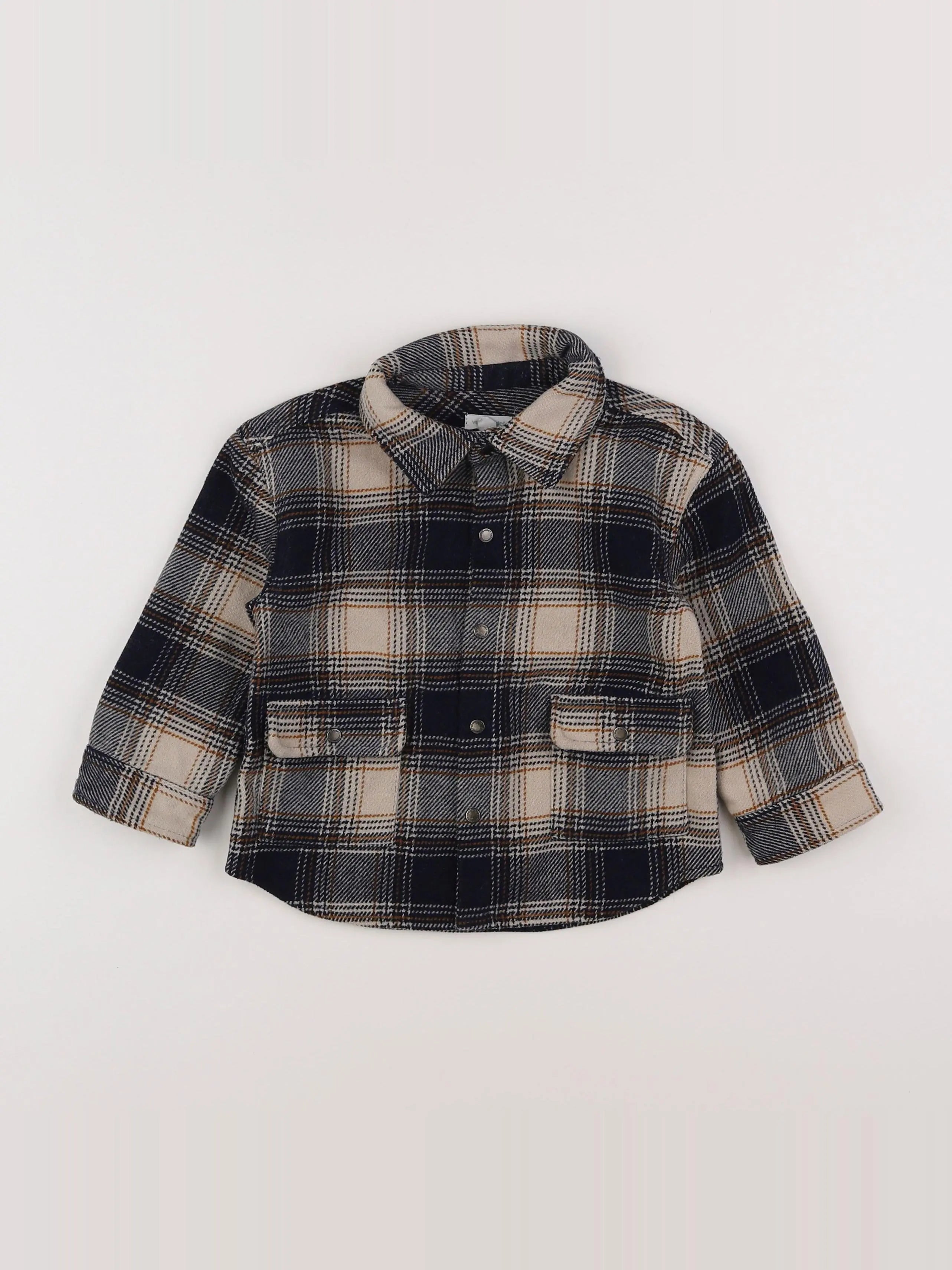 Vertbaudet - chemise beige - 2 ans