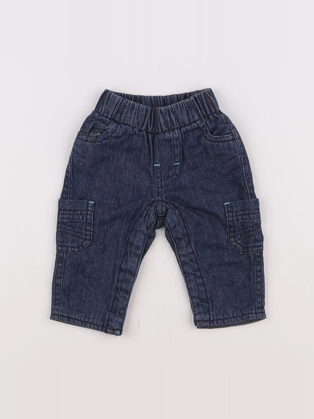 Vertbaudet - pantalon bleu - 1 mois