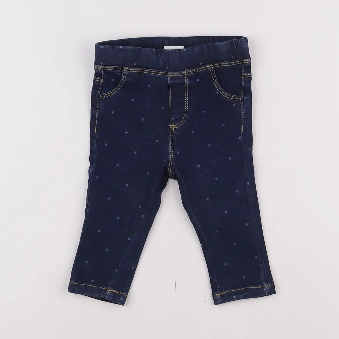 Vertbaudet - jegging bleu - 6 mois