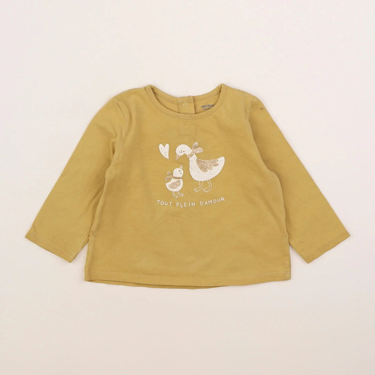 Vertbaudet - tee-shirt jaune - 12 mois