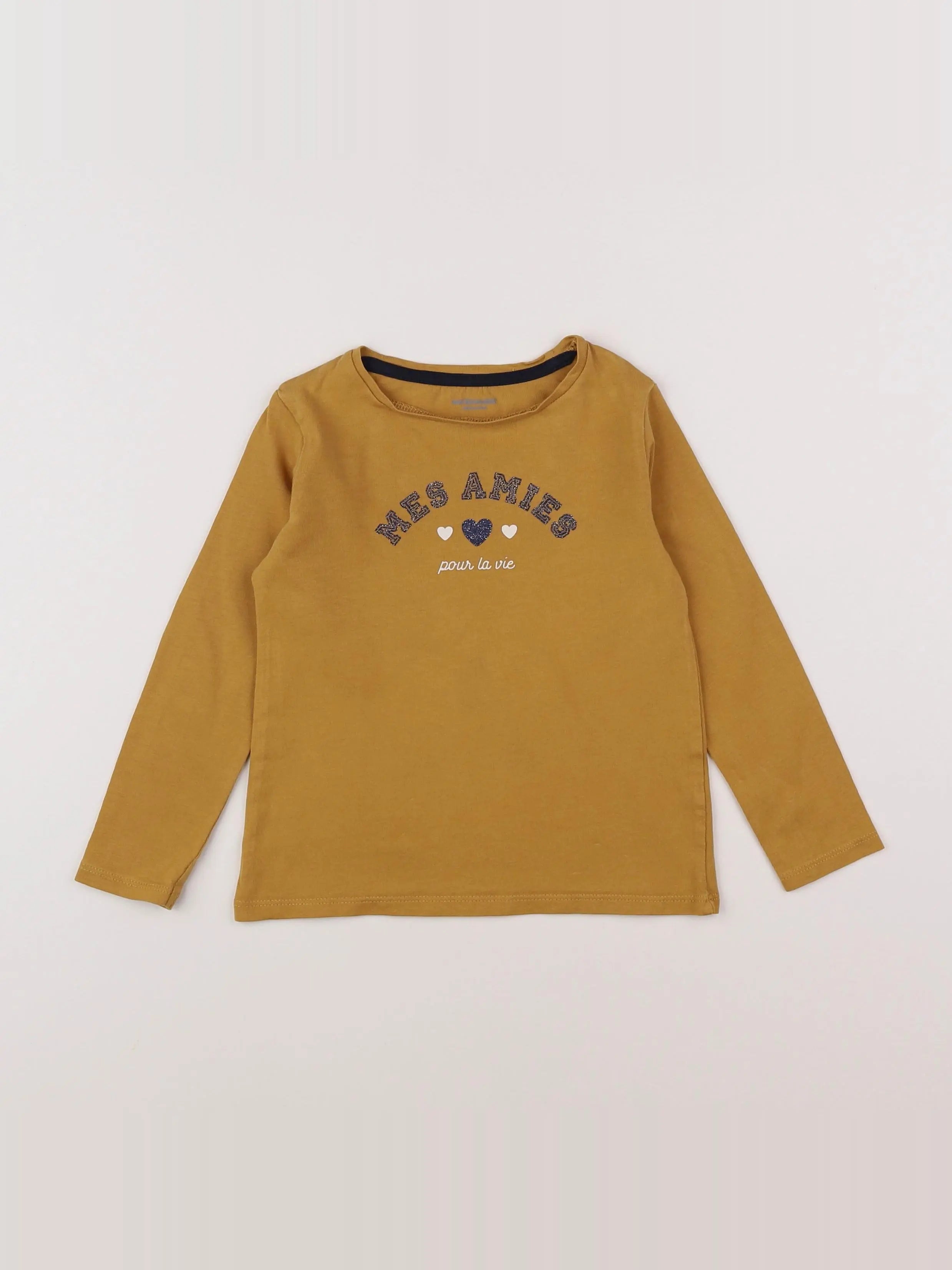 Vertbaudet - tee-shirt jaune - 4 ans