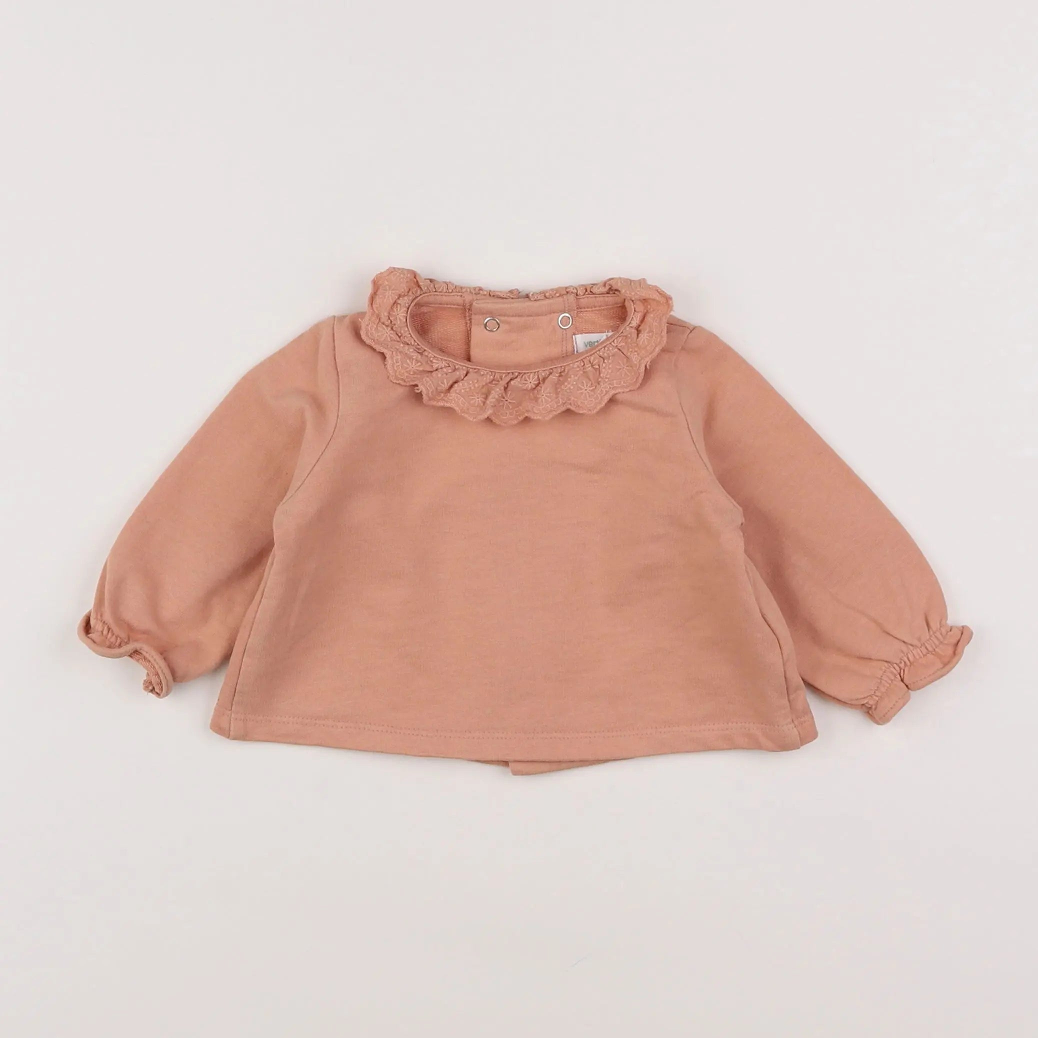 Vertbaudet - sweat rose - 3 mois