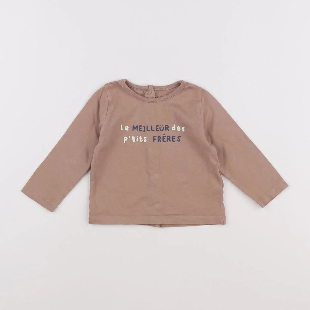 Vertbaudet - tee-shirt marron - 9 mois