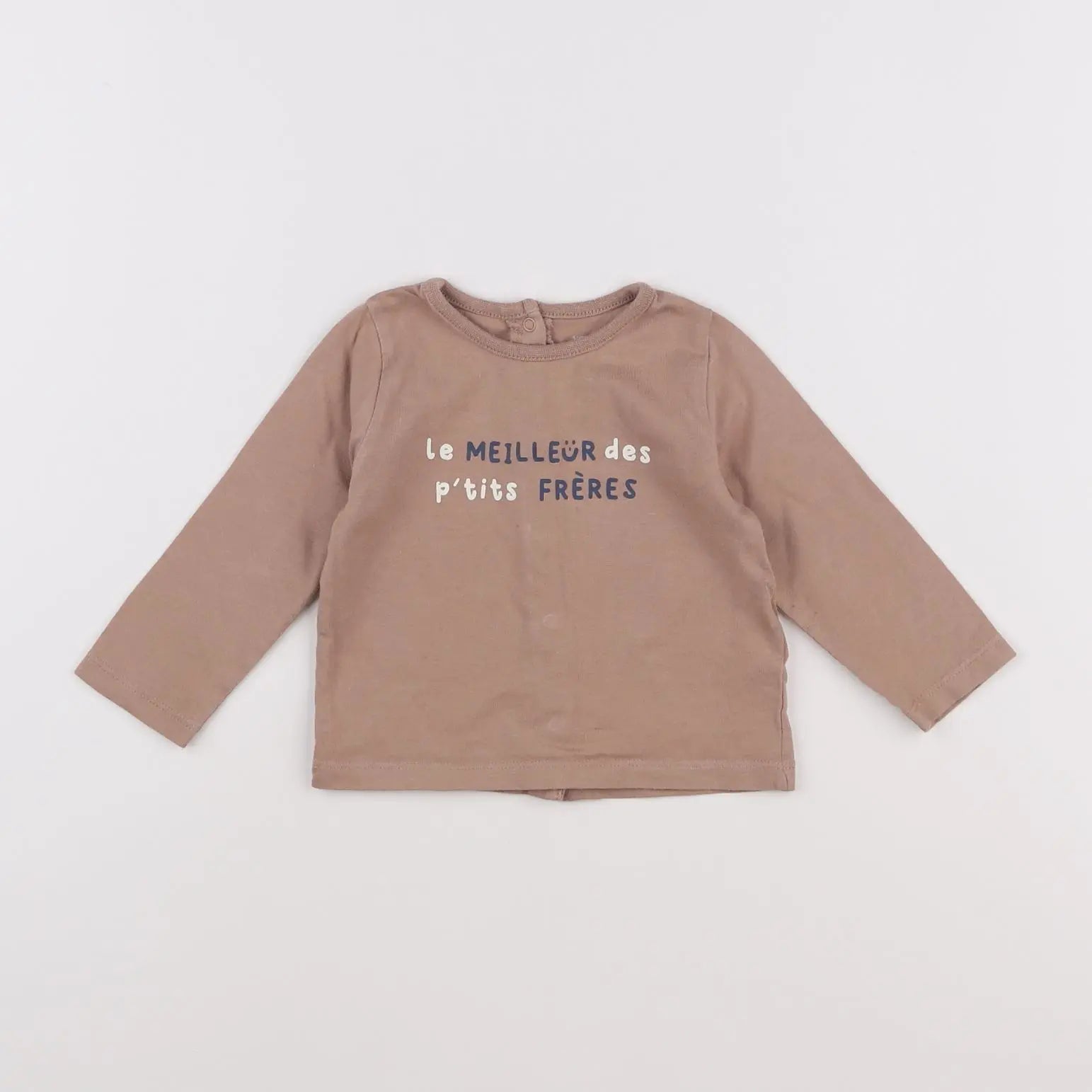 Vertbaudet - tee-shirt marron - 9 mois