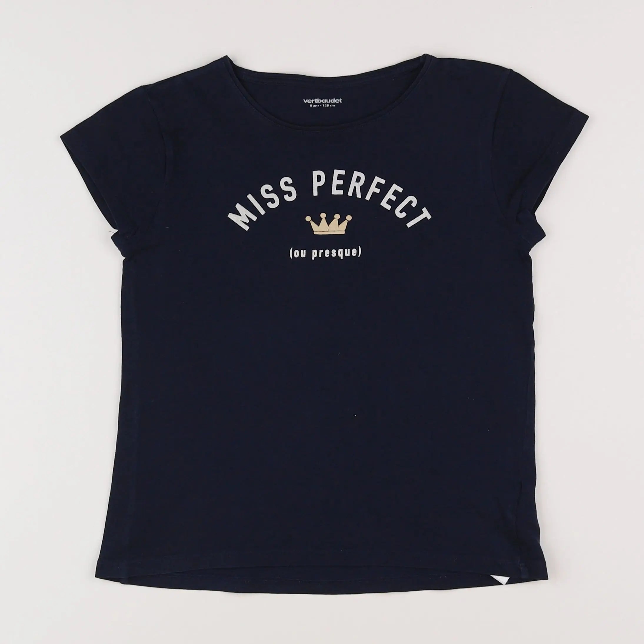 Vertbaudet - tee-shirt bleu - 8 ans