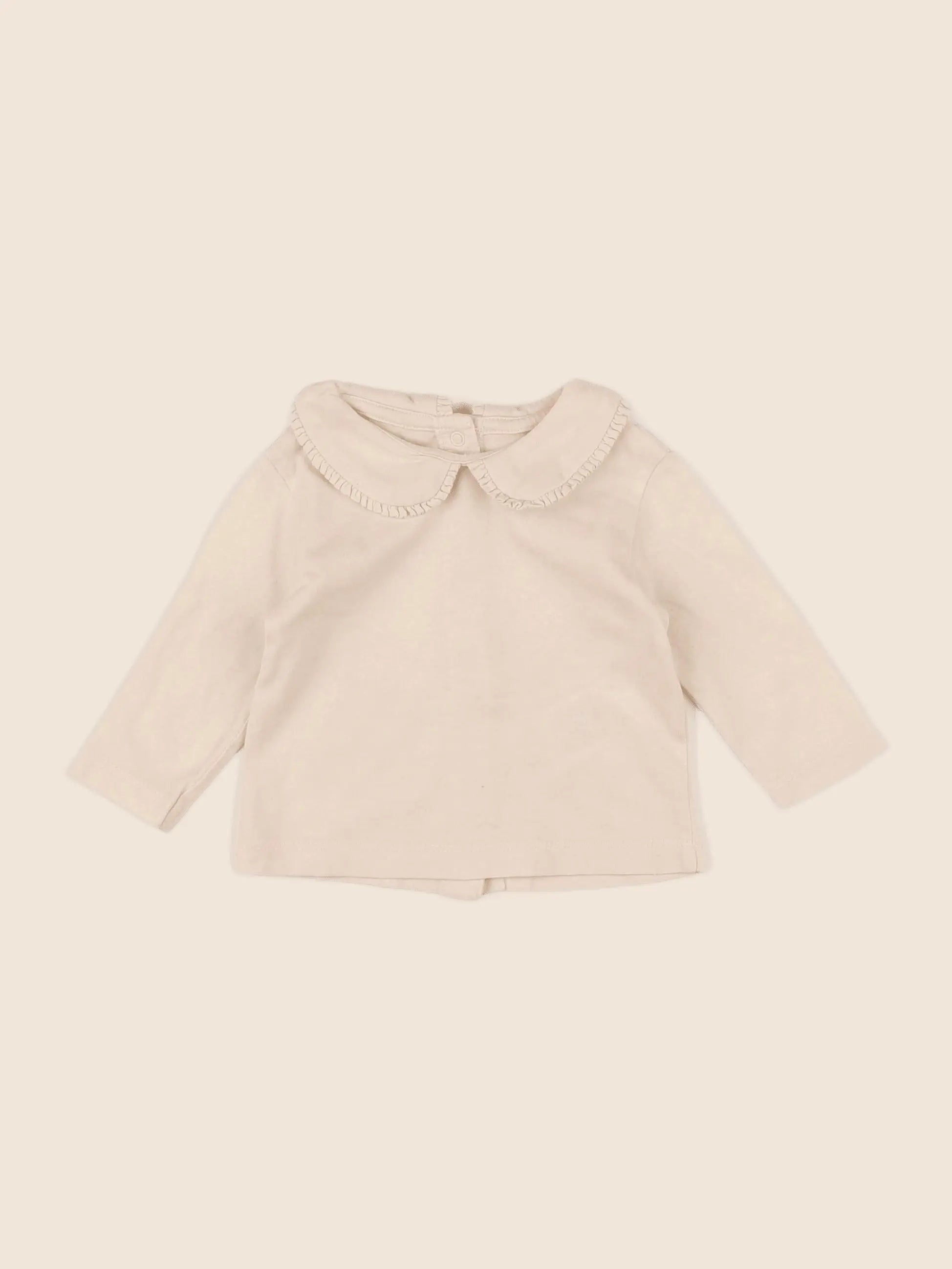 Vertbaudet - tee-shirt beige - 3 mois