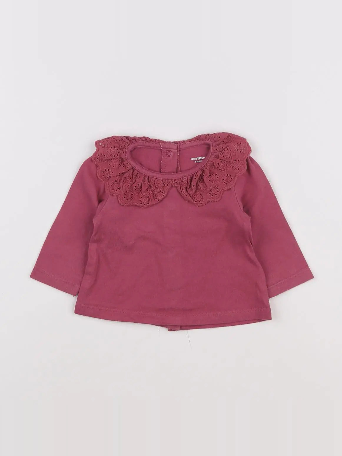 Vertbaudet - tee-shirt rouge - 3 mois