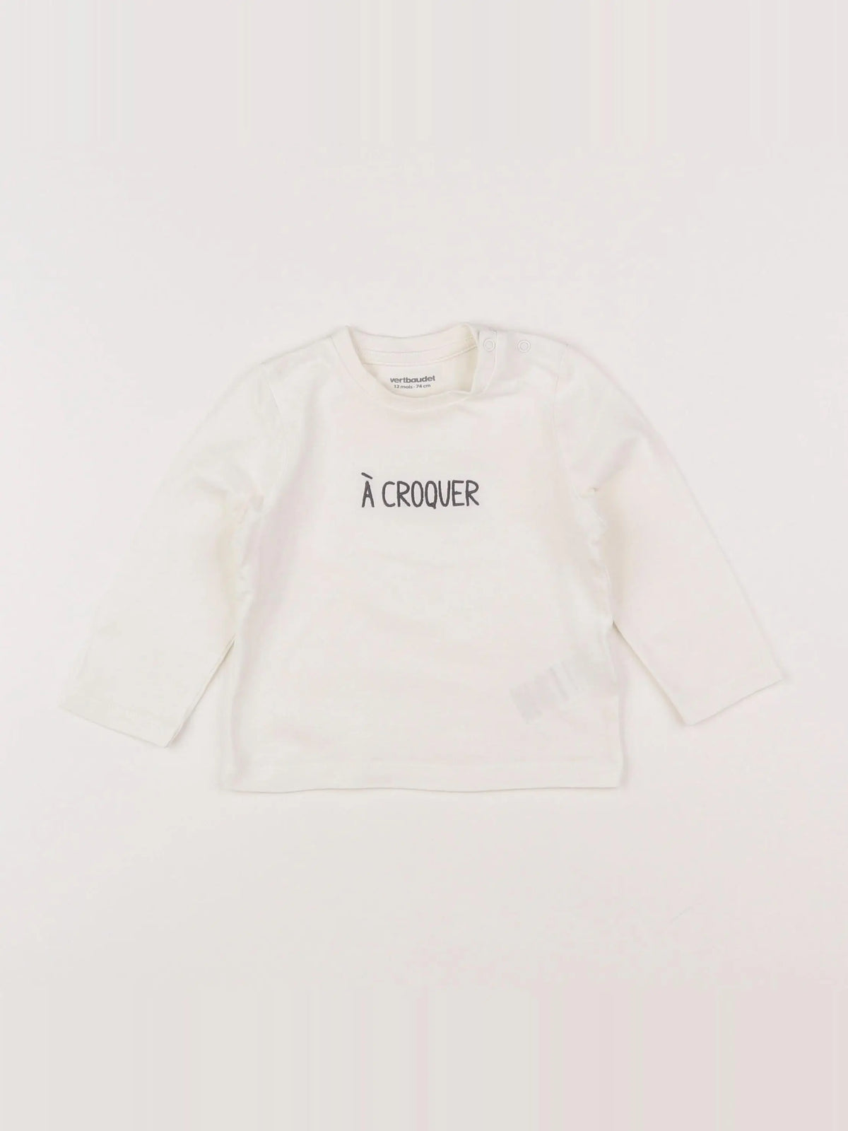 Vertbaudet - tee-shirt blanc - 12 mois