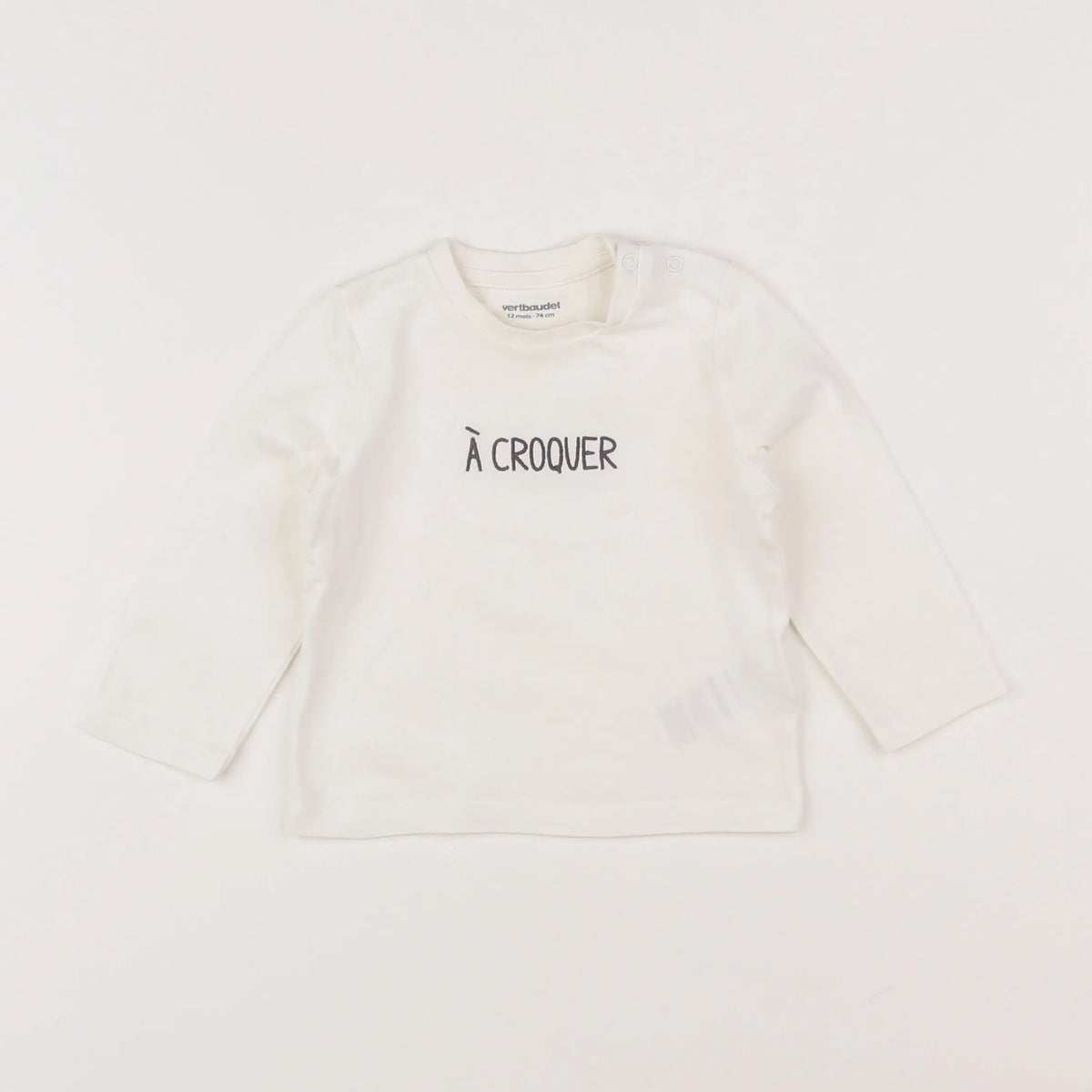 Vertbaudet - tee-shirt blanc - 12 mois