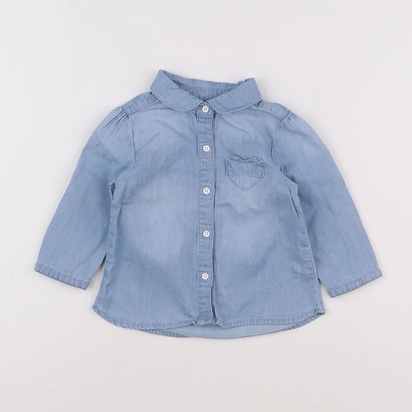 Vertbaudet - blouse bleu - 9 mois