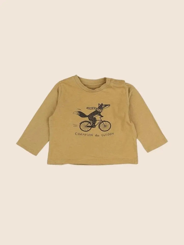 Vertbaudet - tee-shirt jaune - 12 mois