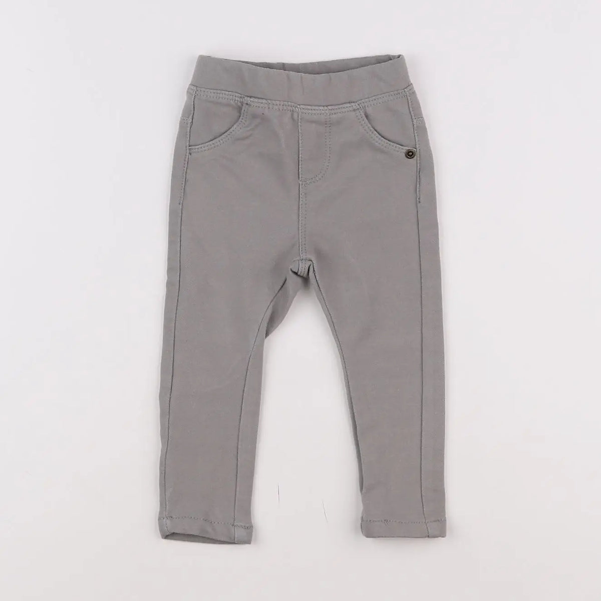 Vertbaudet - jegging gris - 9 mois
