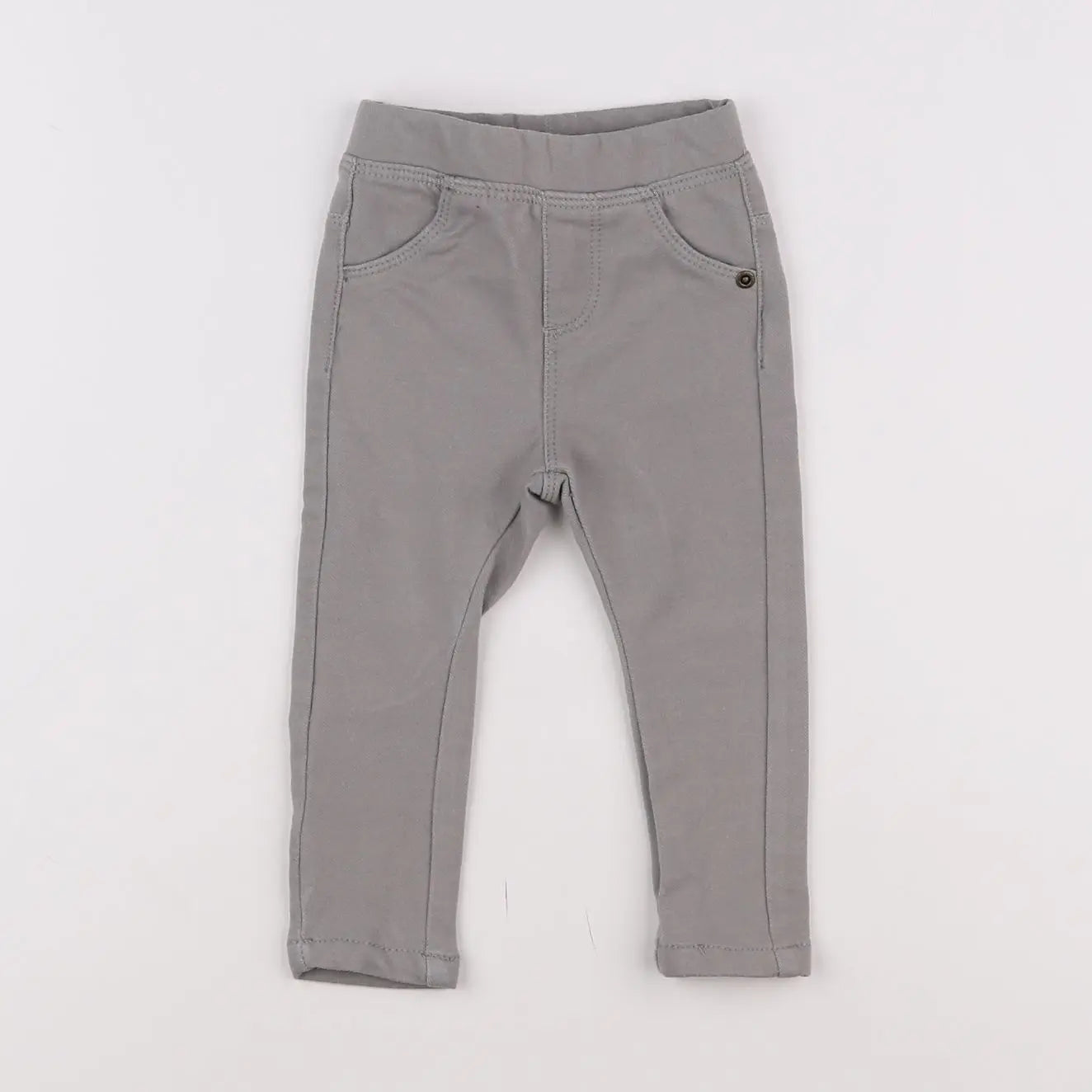 Vertbaudet - jegging gris - 9 mois