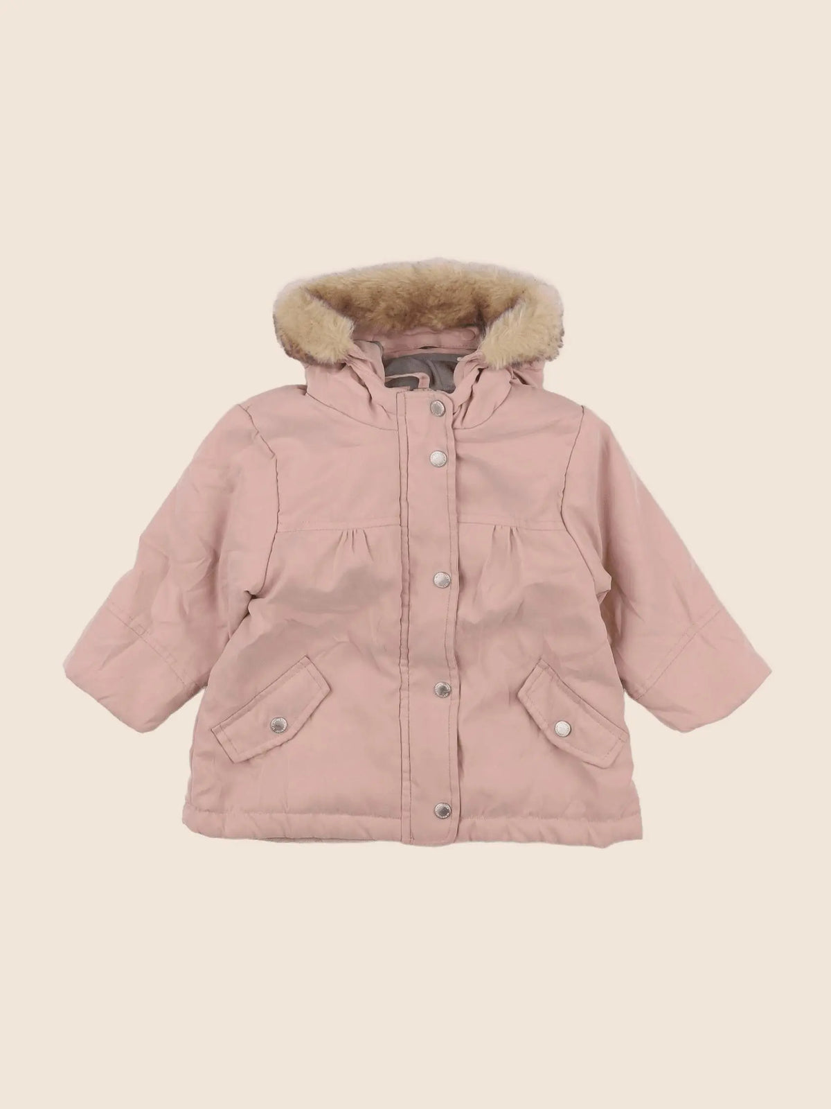 Vertbaudet - manteau rose - 12 mois