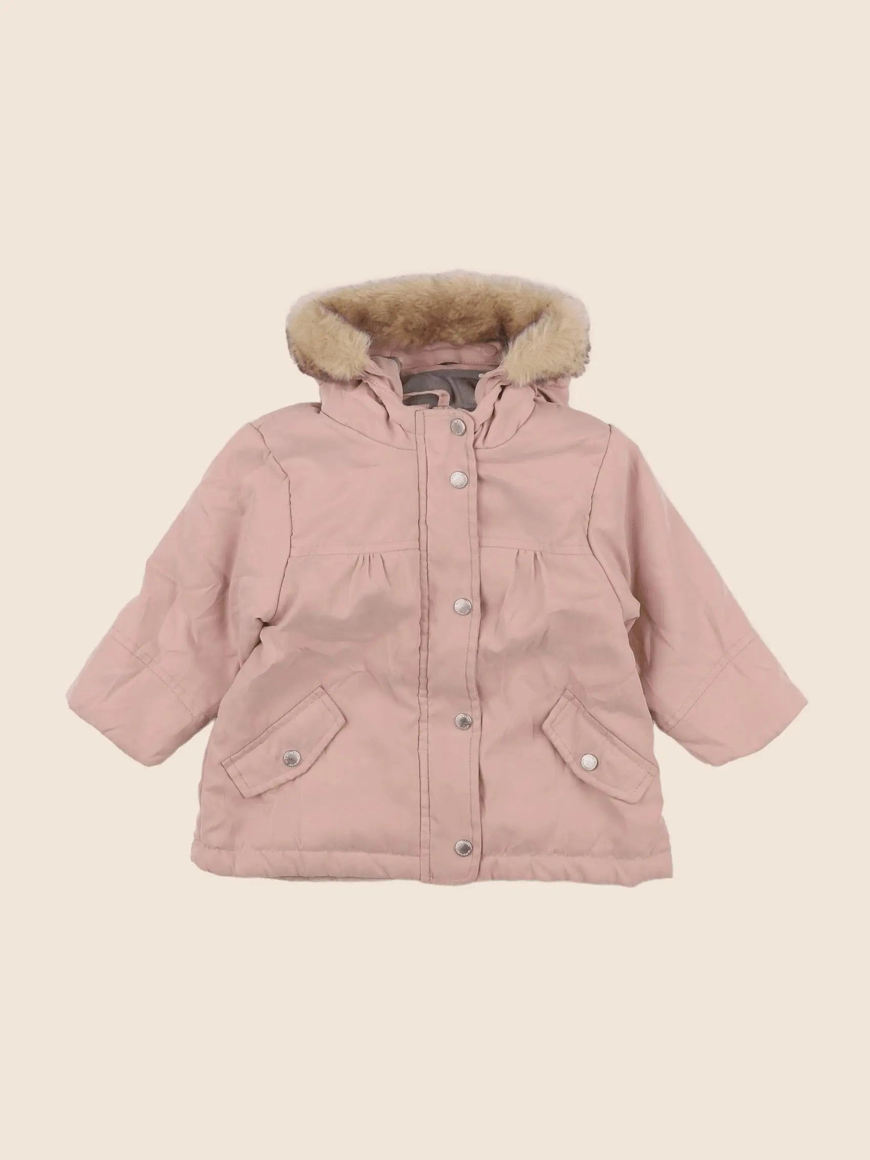 Vertbaudet - manteau rose - 12 mois