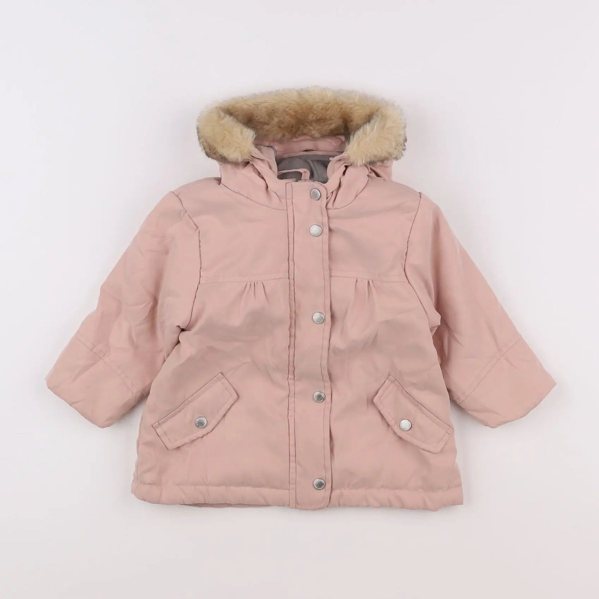 Vertbaudet - manteau rose - 12 mois