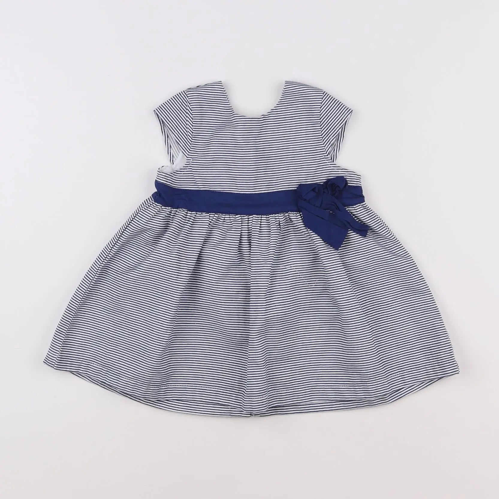 Vertbaudet - robe bleu, blanc - 18 mois