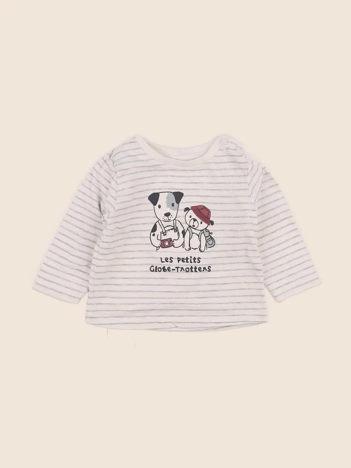 Vertbaudet - tee-shirt gris - 6 mois