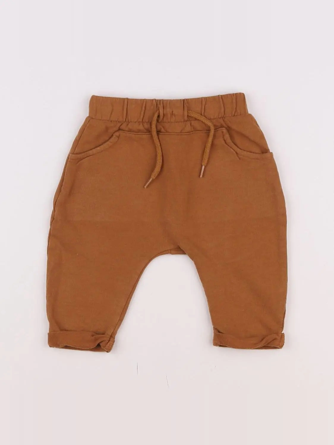 Vertbaudet - sarouel marron - 6 mois