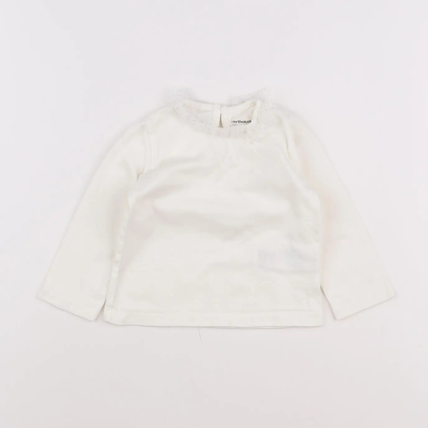 Vertbaudet - tee-shirt blanc - 12 mois