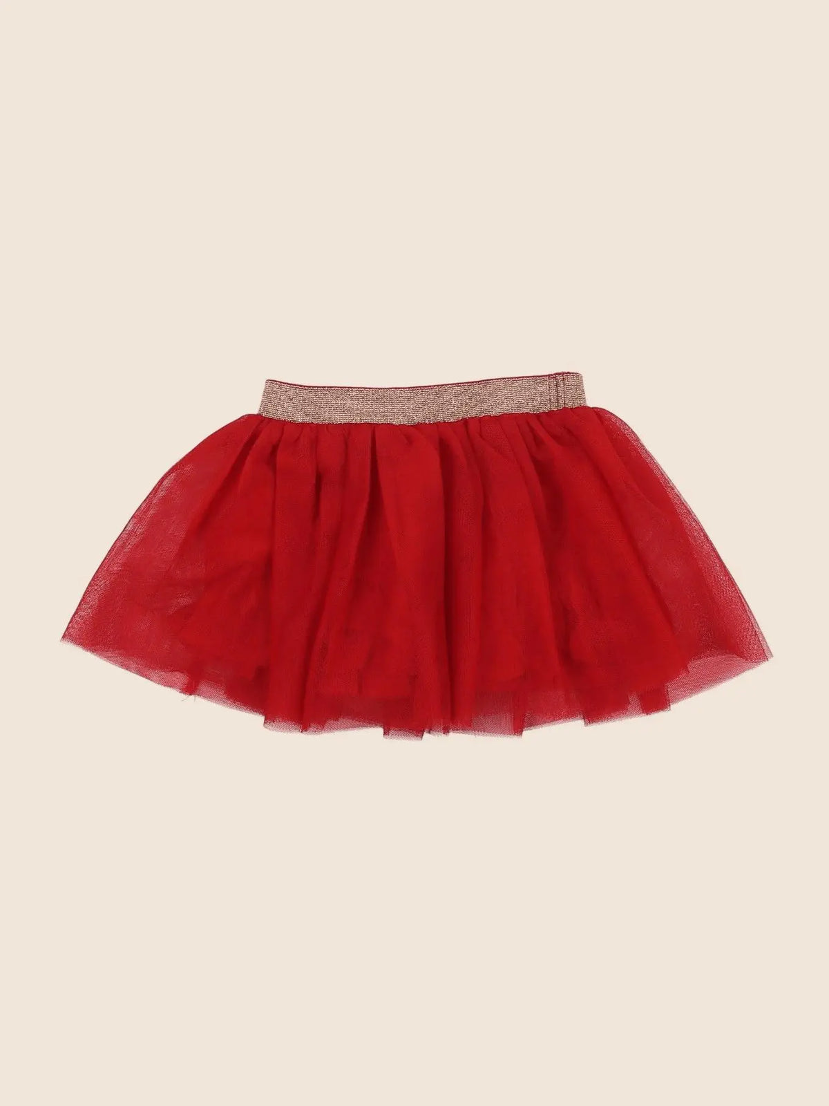 Vertbaudet - jupe rouge, or - 12 mois